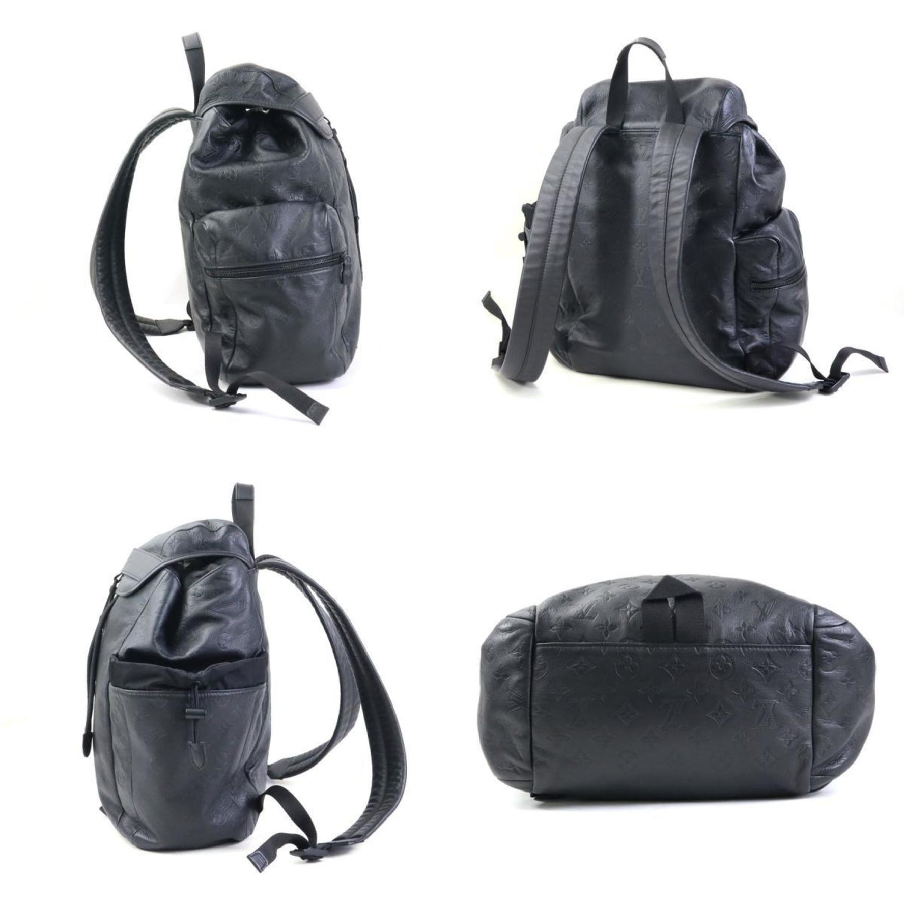 Louis Vuitton LOUIS VUITTON Backpack Monogram Shadow Discovery Black Men's M43680 90041g