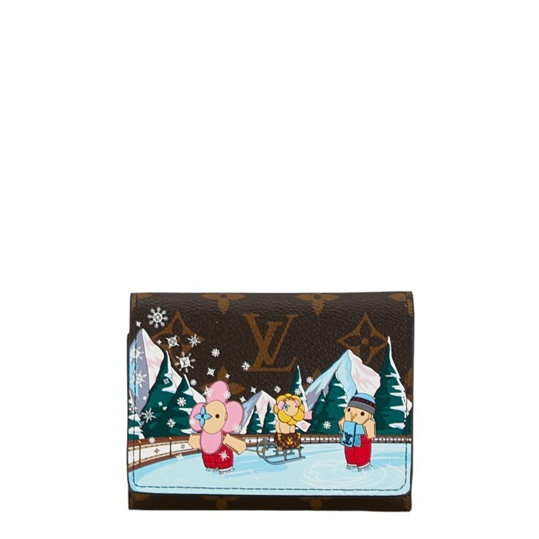Louis Vuitton Monogram Vivienne Portefeuille Victorine Bi-fold Wallet Brown Multicolor PVC Leather