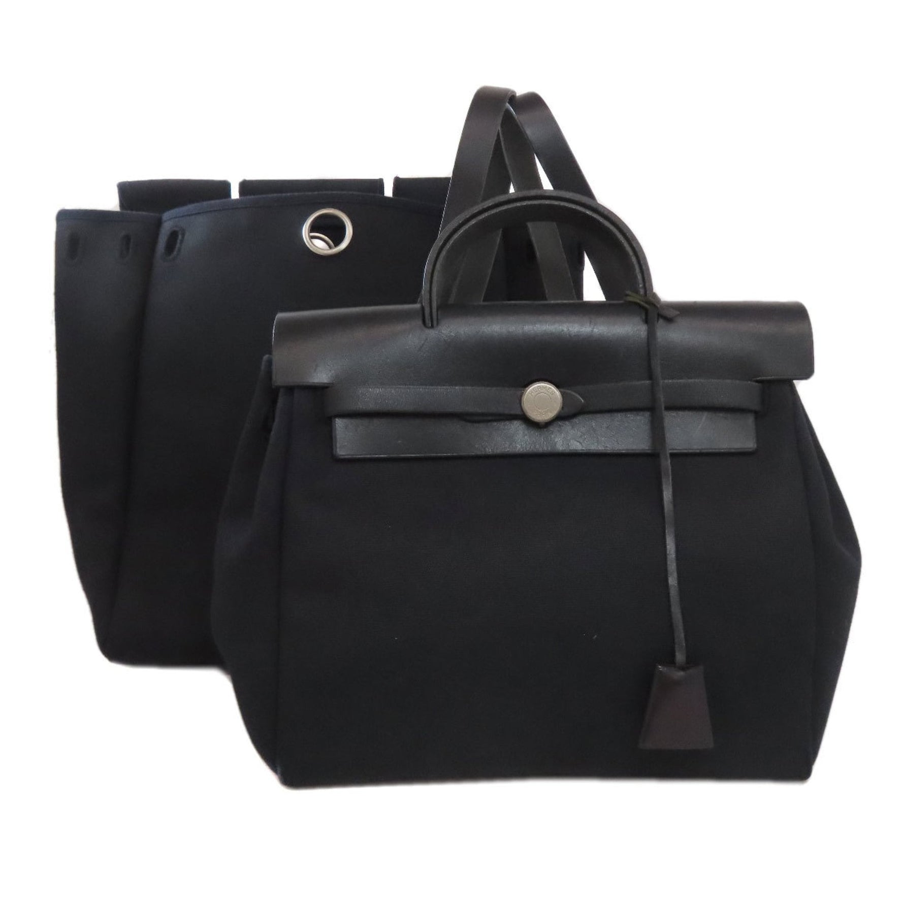 Hermes Hermès Airbag Ad PM Backpack with Silver Hardware, Toile Officier