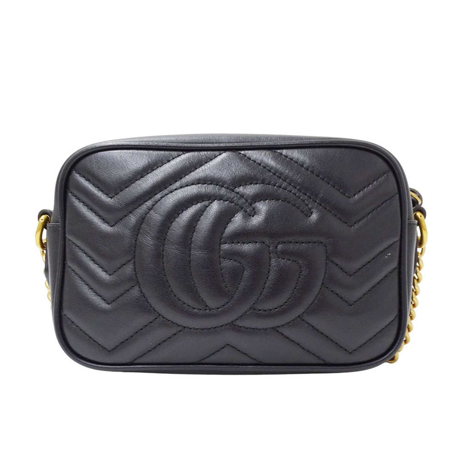 Gucci GG Marmont Mini Camera Bag in Leather Shoulder with Quilted Logo and Crossbody Design