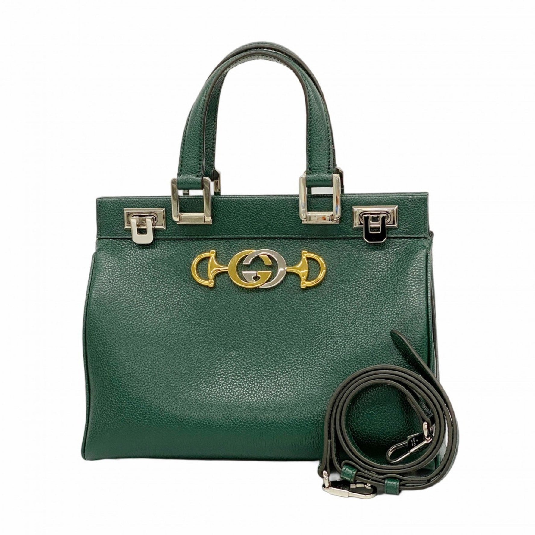 Gucci Zumi handbag leather, and gold, bag