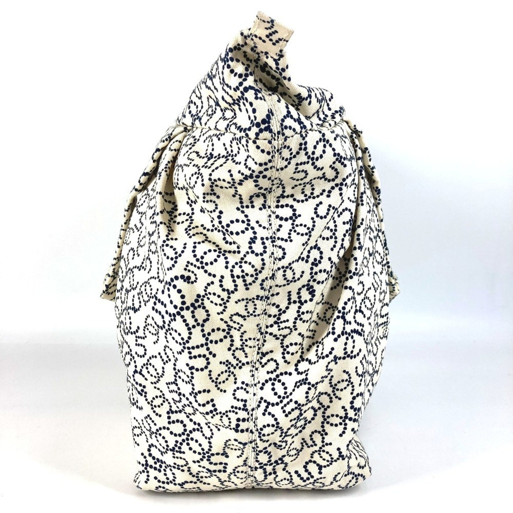 CHANEL Arabesque Tote Bag, Canvas Handbag, White