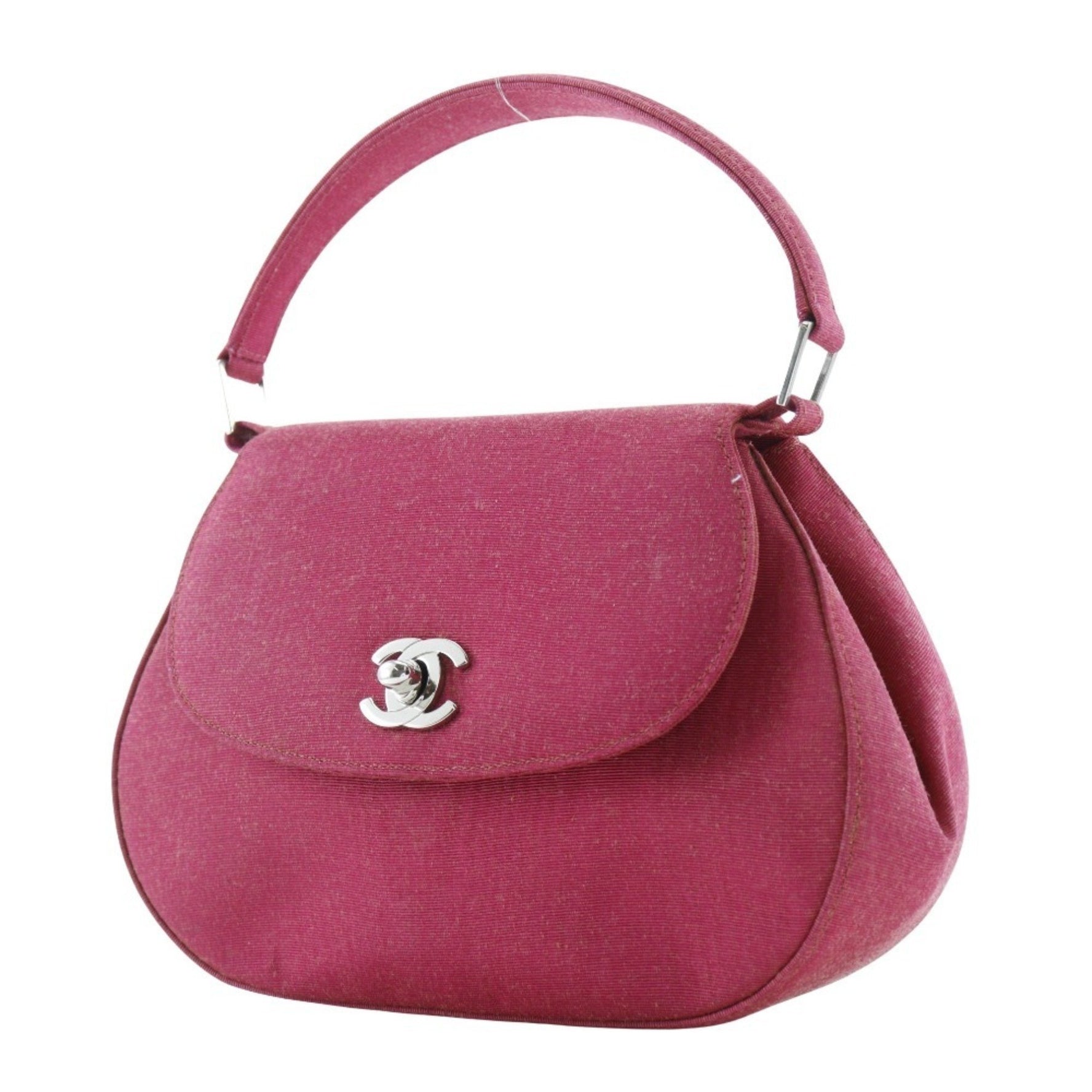 CHANEL Coco Handle Handbag - Cotton Pink Turnlock Mini Women's