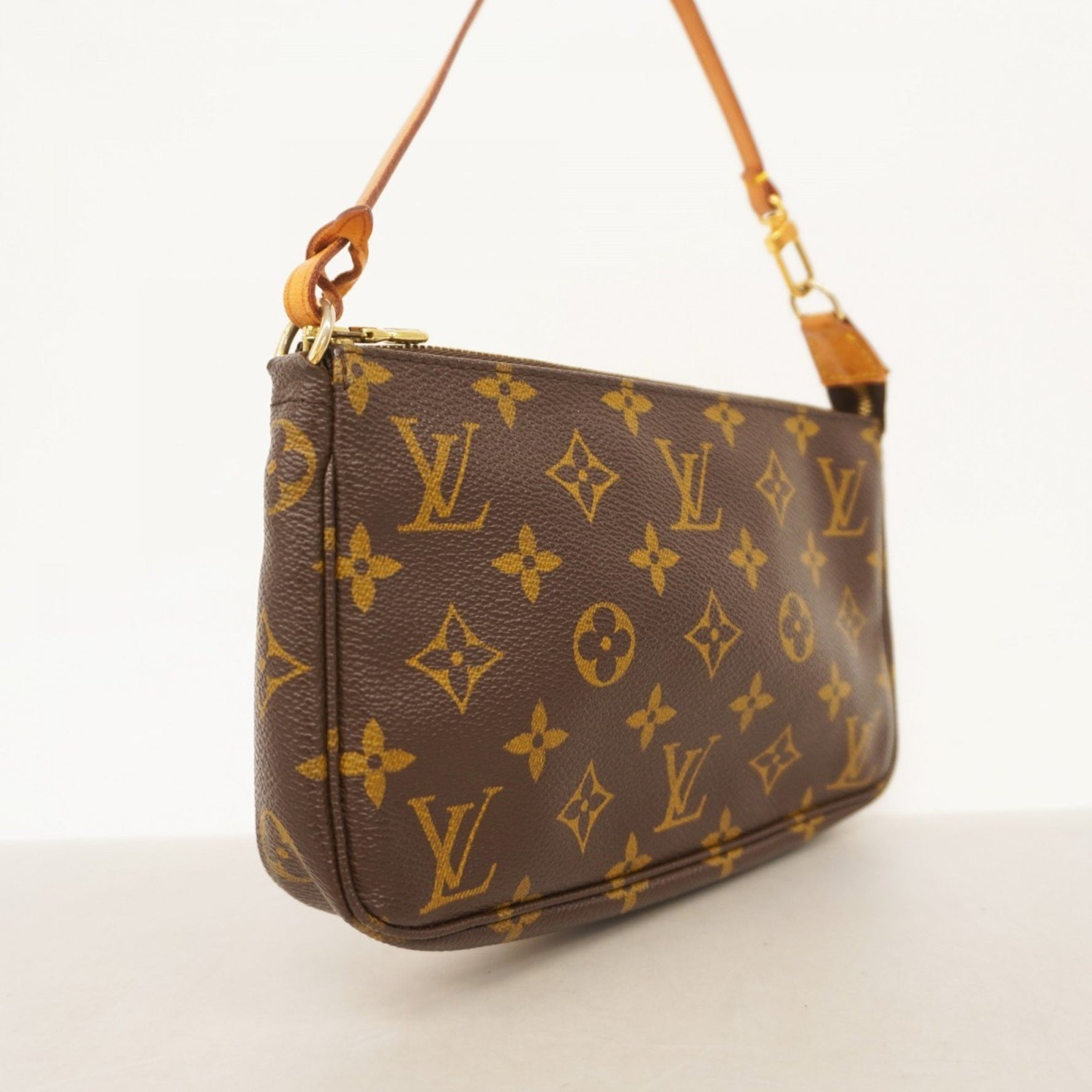 Louis Vuitton Monogram Pochette Accessoires M51980 Brown Women's Pouch