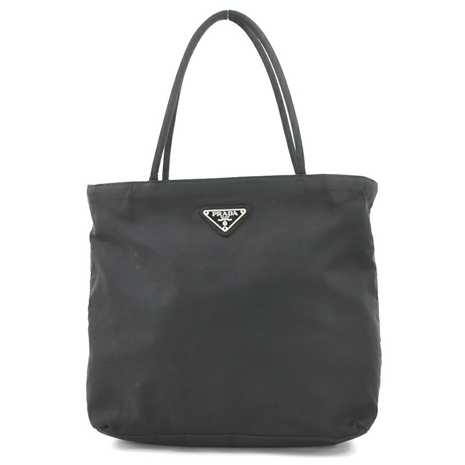 PRADA handbag nylon black silver ladies e60295j