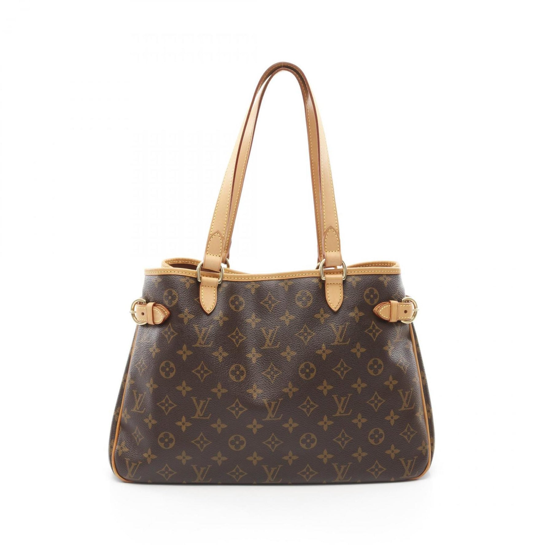 Louis Vuitton Batignolles Horizontal Shoulder Bag Coated Canvas Leather Monogram Brown