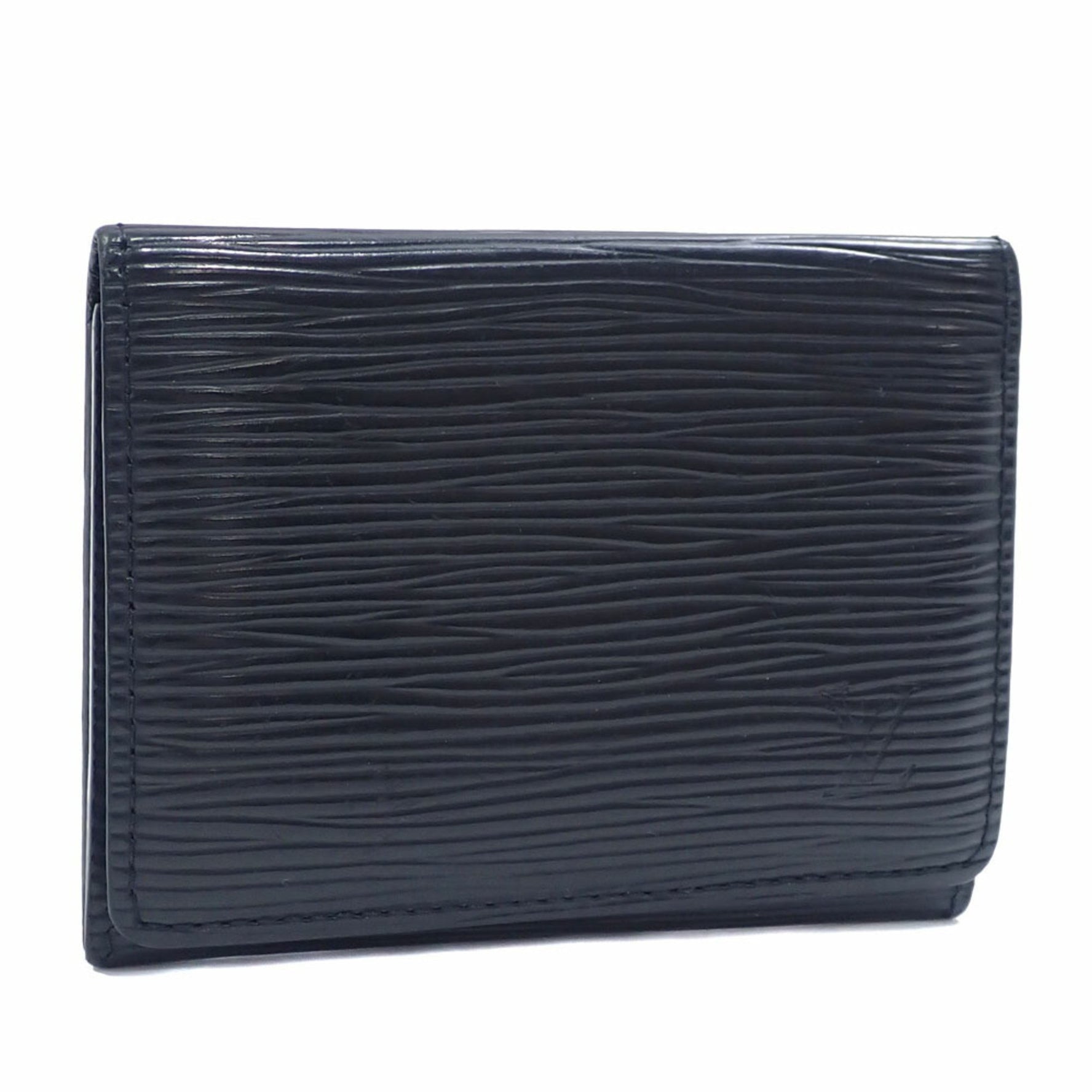 Louis Vuitton Epi Envelope Carte de Visite Bifold Card Case, Men's, Noir, M56582