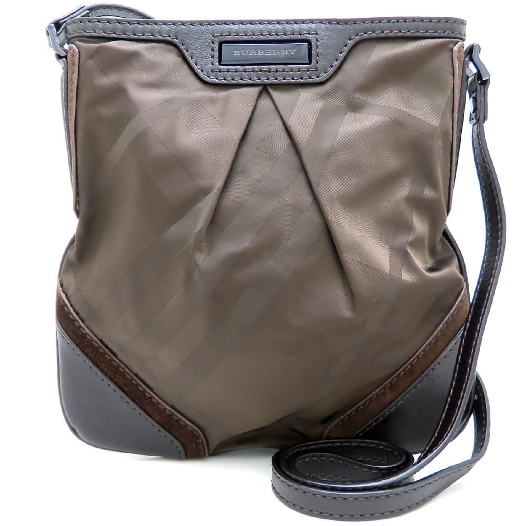 BURBERRY Shoulder Bag, Nylon and Leather, Men's