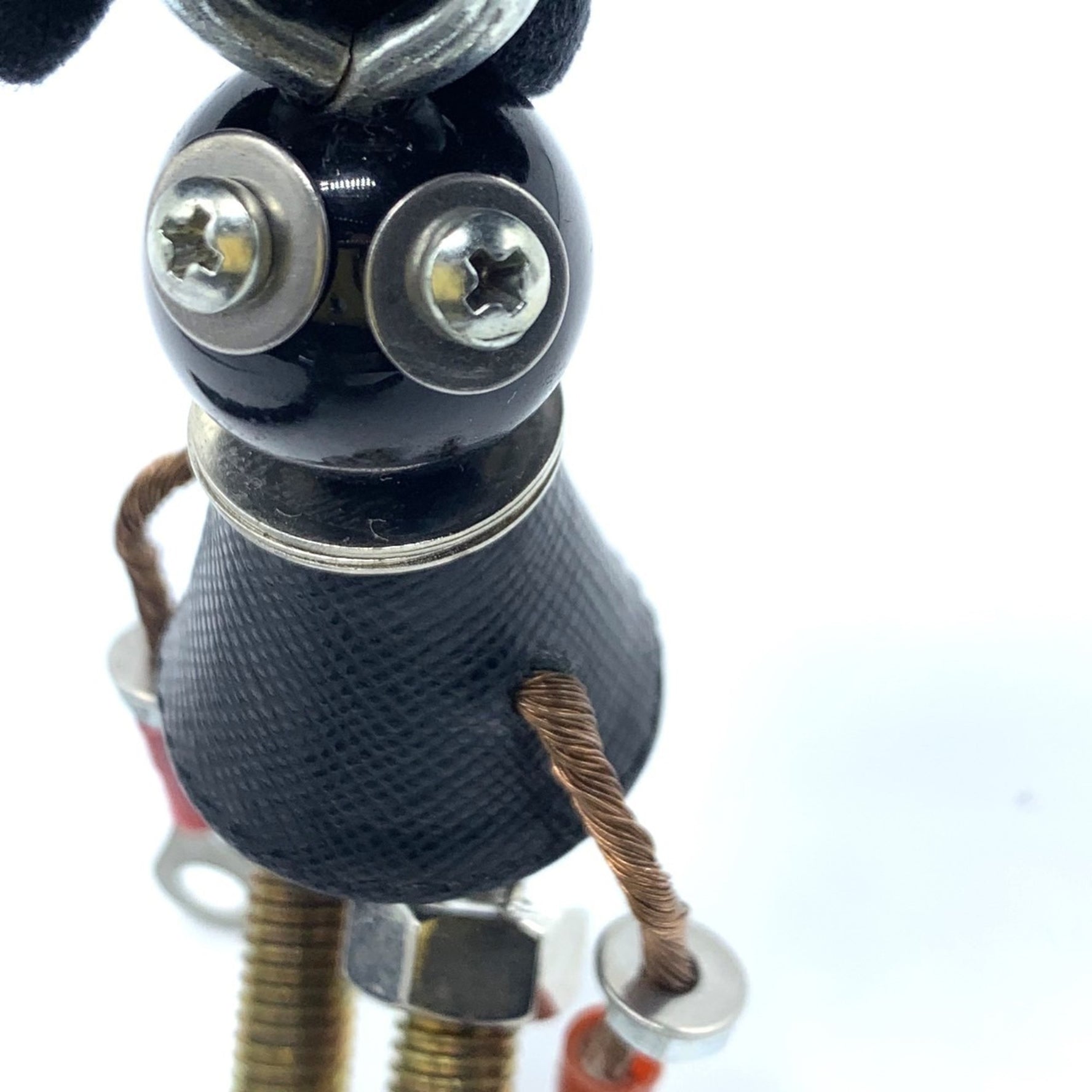 Prada Robot Keyring Bag Charm Saffiano Leather Metal PRADA