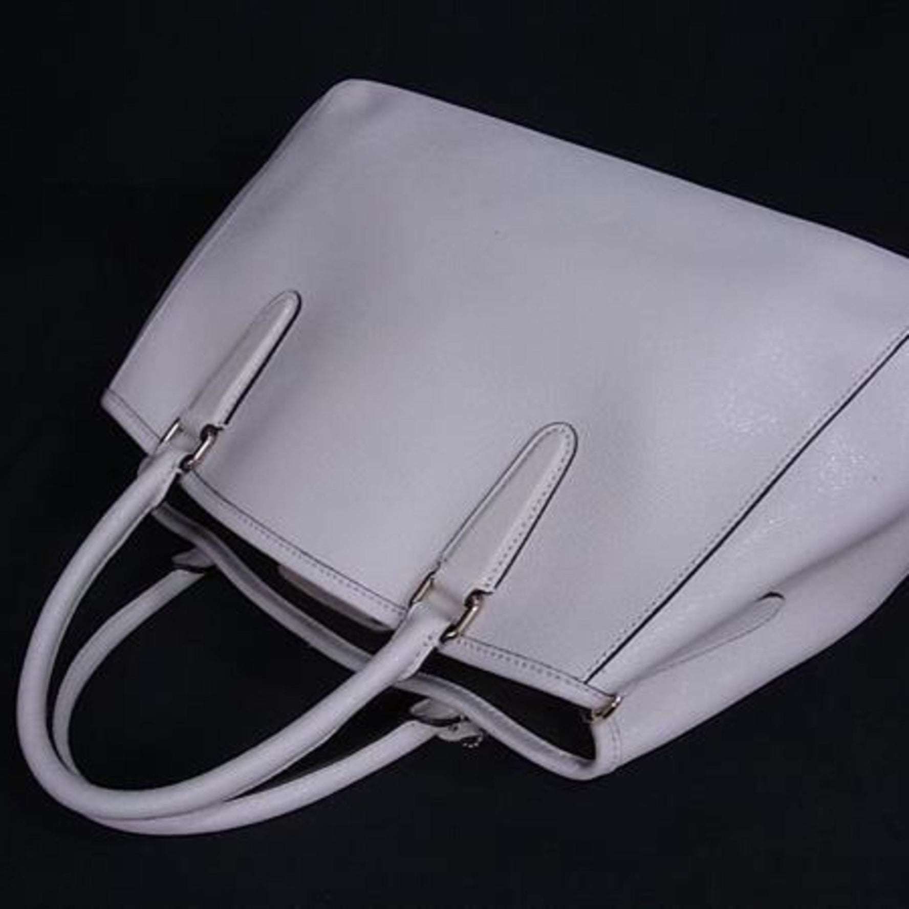 COACH Small Margot Carryall Handbag in Chalk Leather