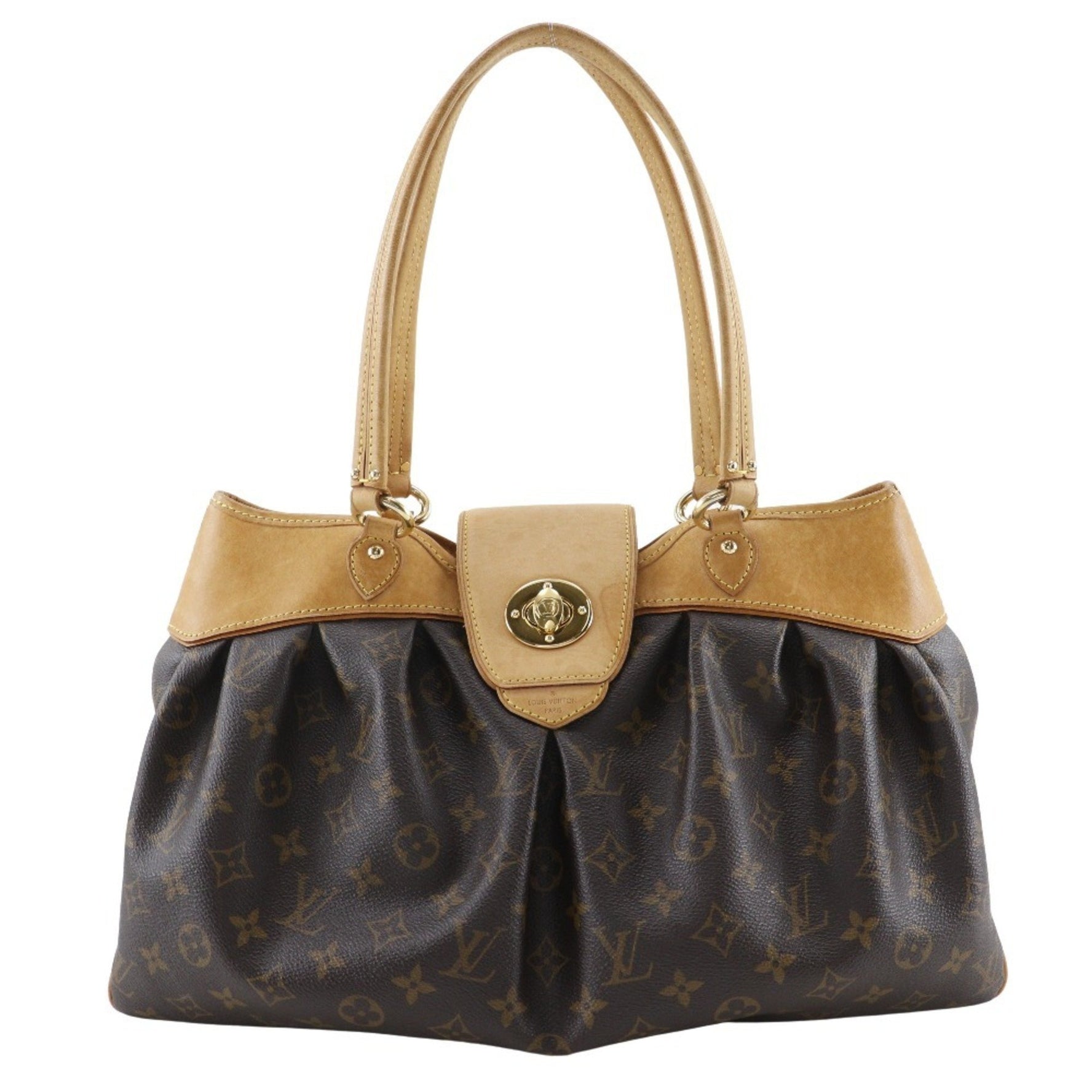 Louis Vuitton Boesi MM Tote Bag Monogram Canvas 2009 Brown Turnlock