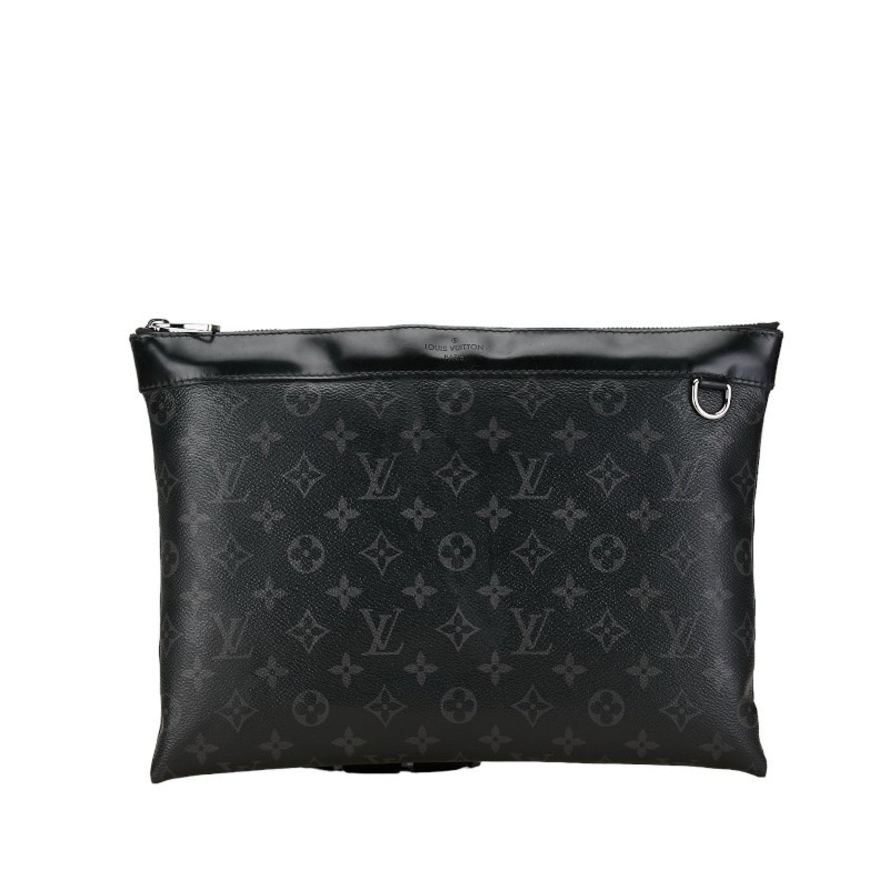 Louis Vuitton Monogram Eclipse Pochette Discovery Clutch Bag PVC Leather