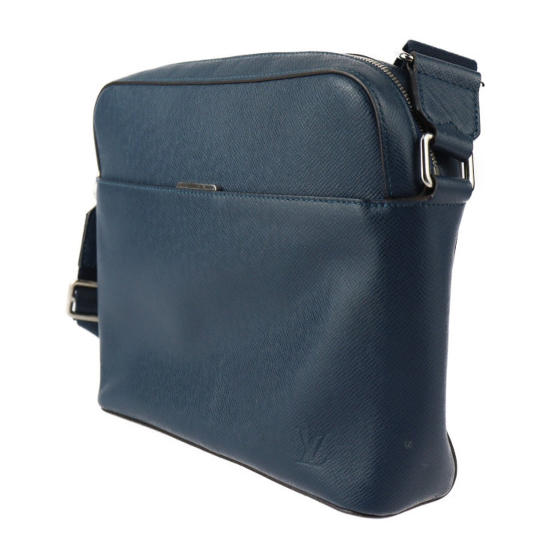 LOUIS VUITTON Anton PM Taiga Shoulder Bag M33426 Leather Blue Marine 2427063010136R1