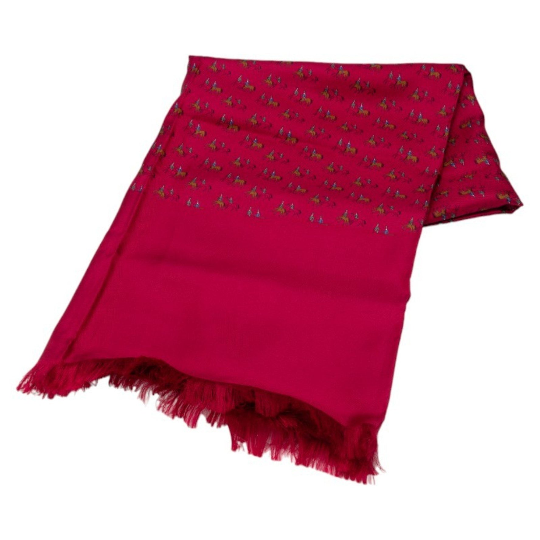 Hermes Margiela period scarf wine red multicolor silk women's HERMES