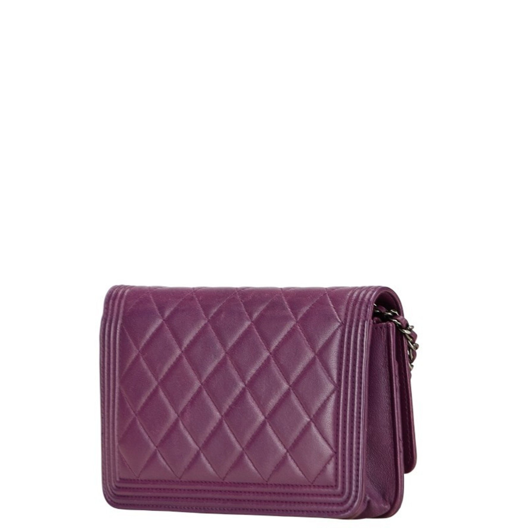 CHANEL Boy Coco Mark Crossbody Chain Wallet Shoulder Bag in Lambskin
