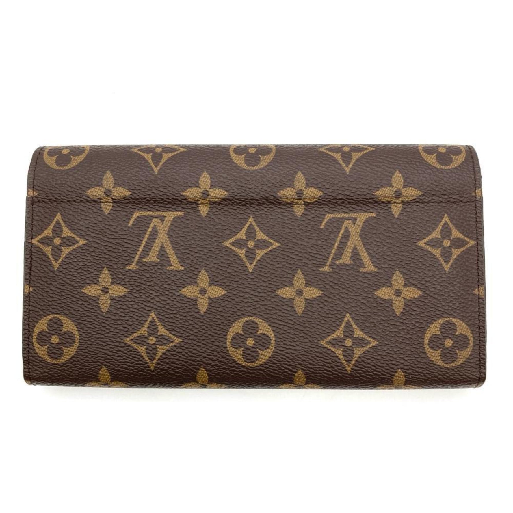 Louis Vuitton Portefeuille Sarah Bi-fold Long Wallet Monogram Canvas Brown