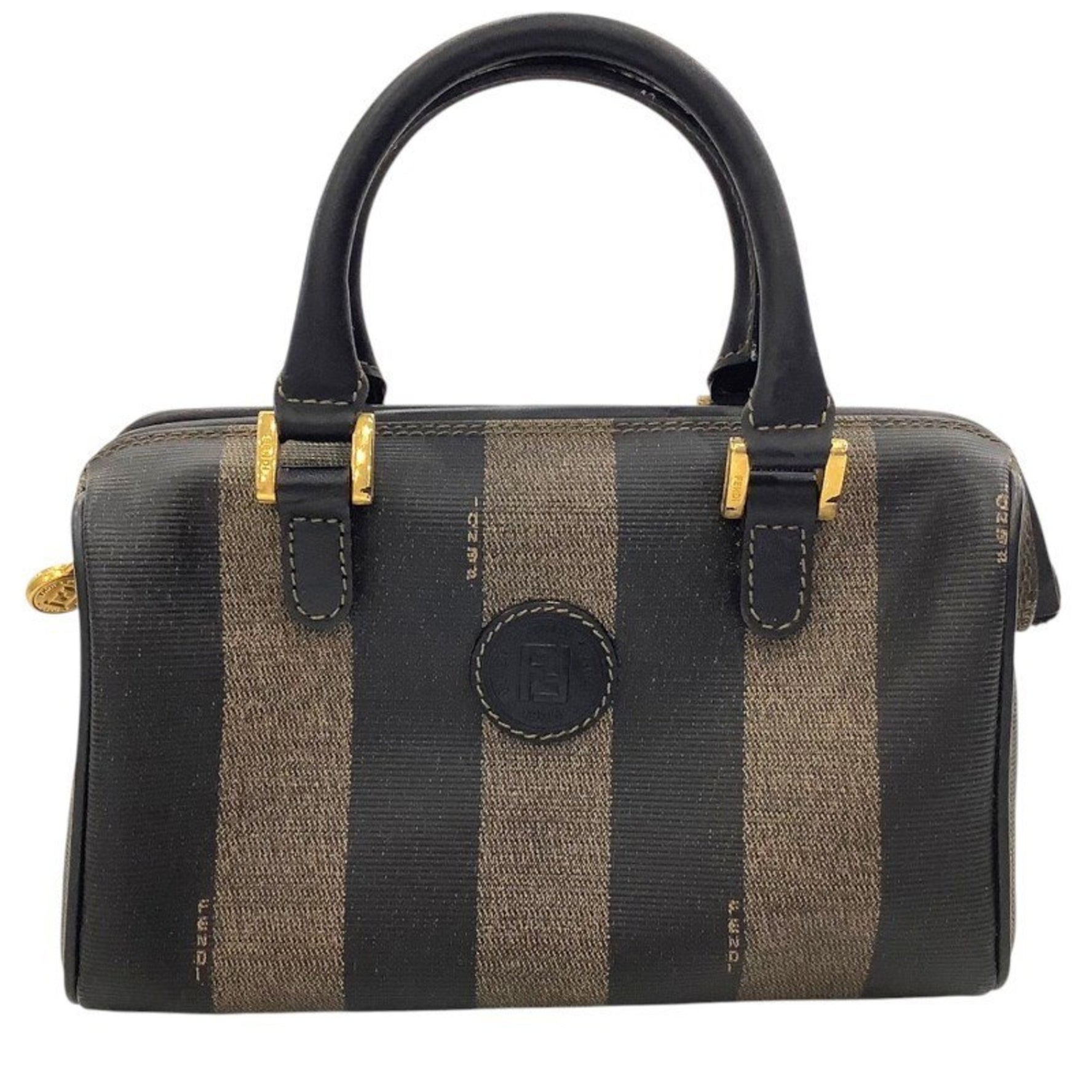 FENDI Pecan Print Mini Boston Bag