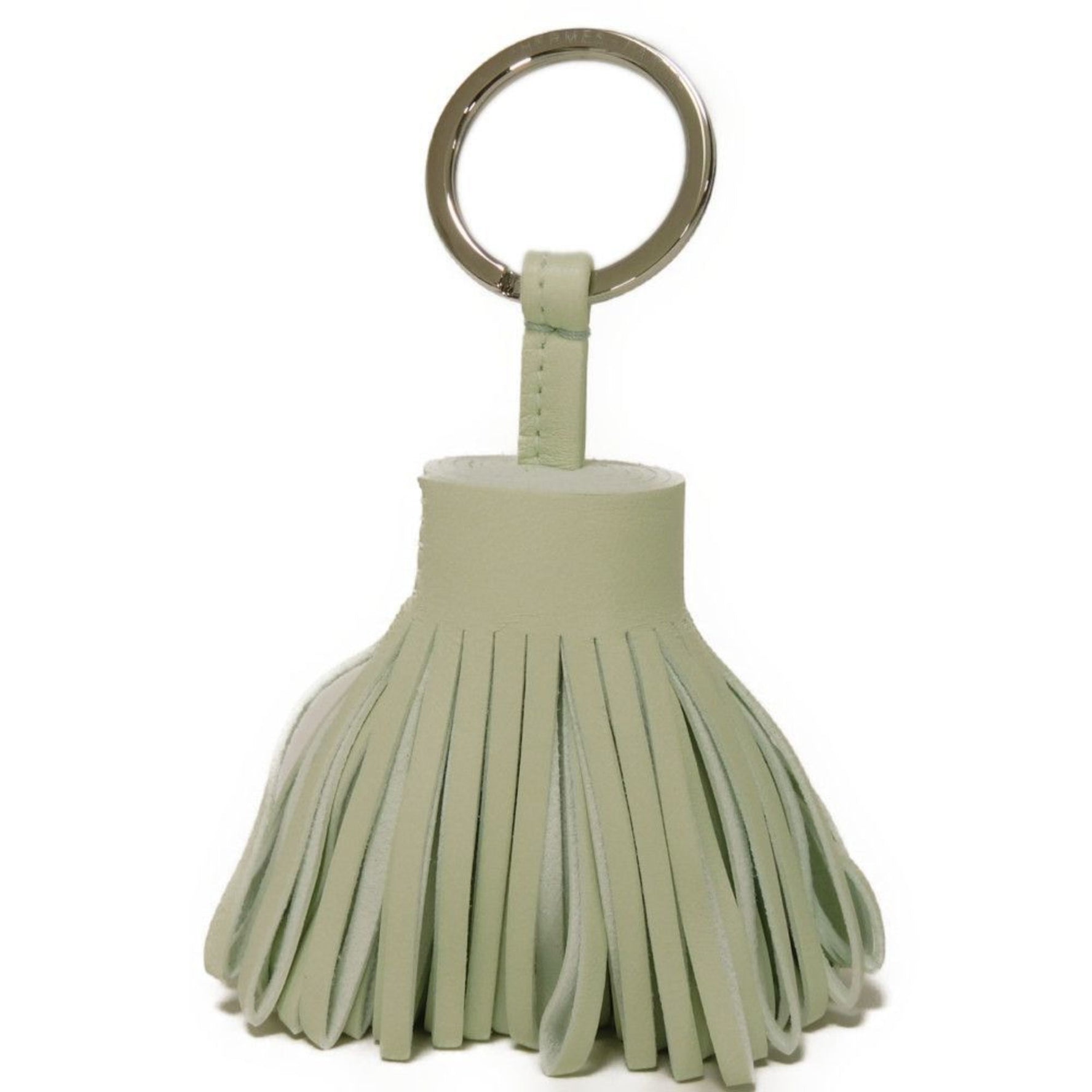 Hermes Keychain Carmen Pastel Light Green Charm Keyring Unused Ring Anjou Milo Vert Fizz W Engraved Men's