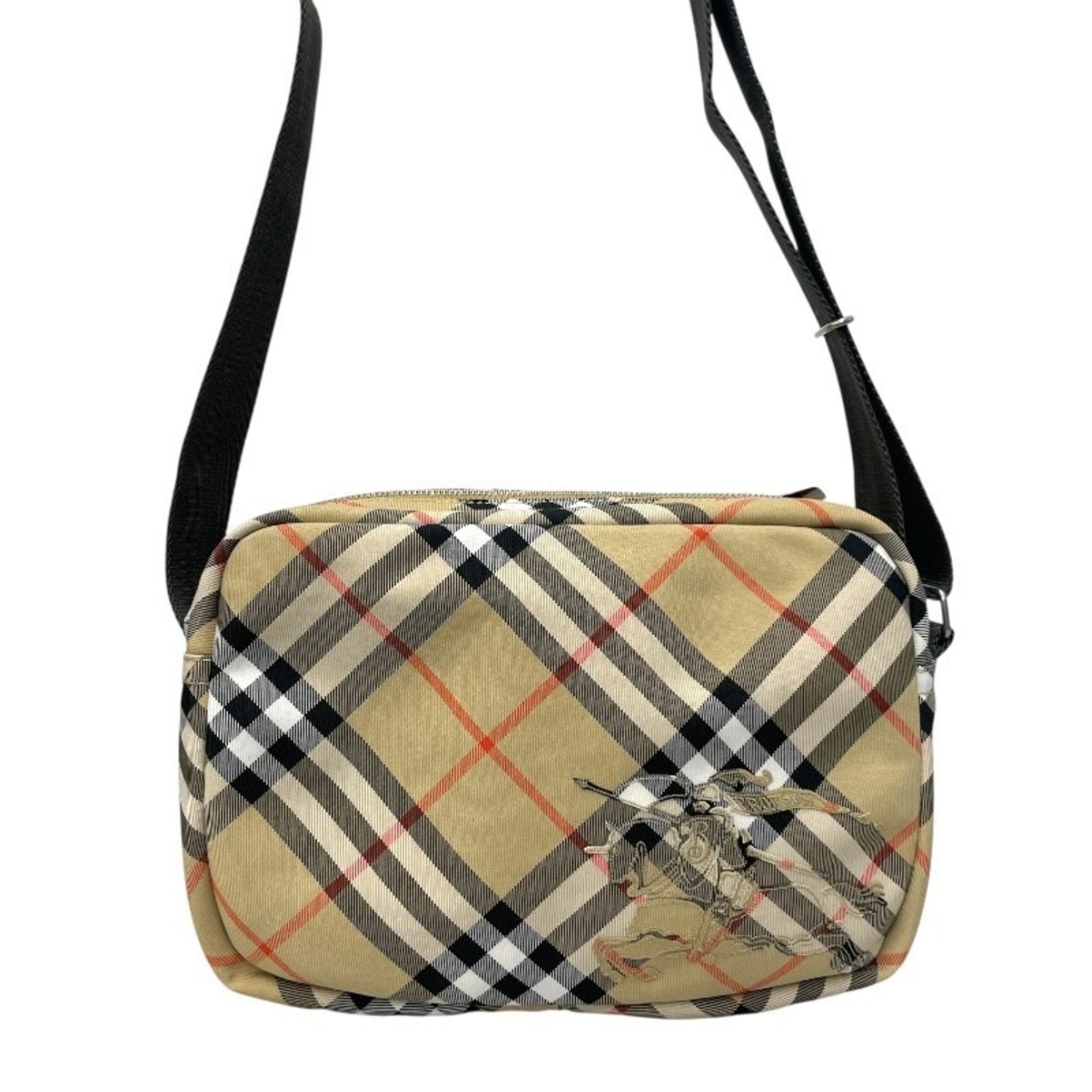 BURBERRY Crossbody Shoulder Bag Men's Check Pattern Horseferry Beige
