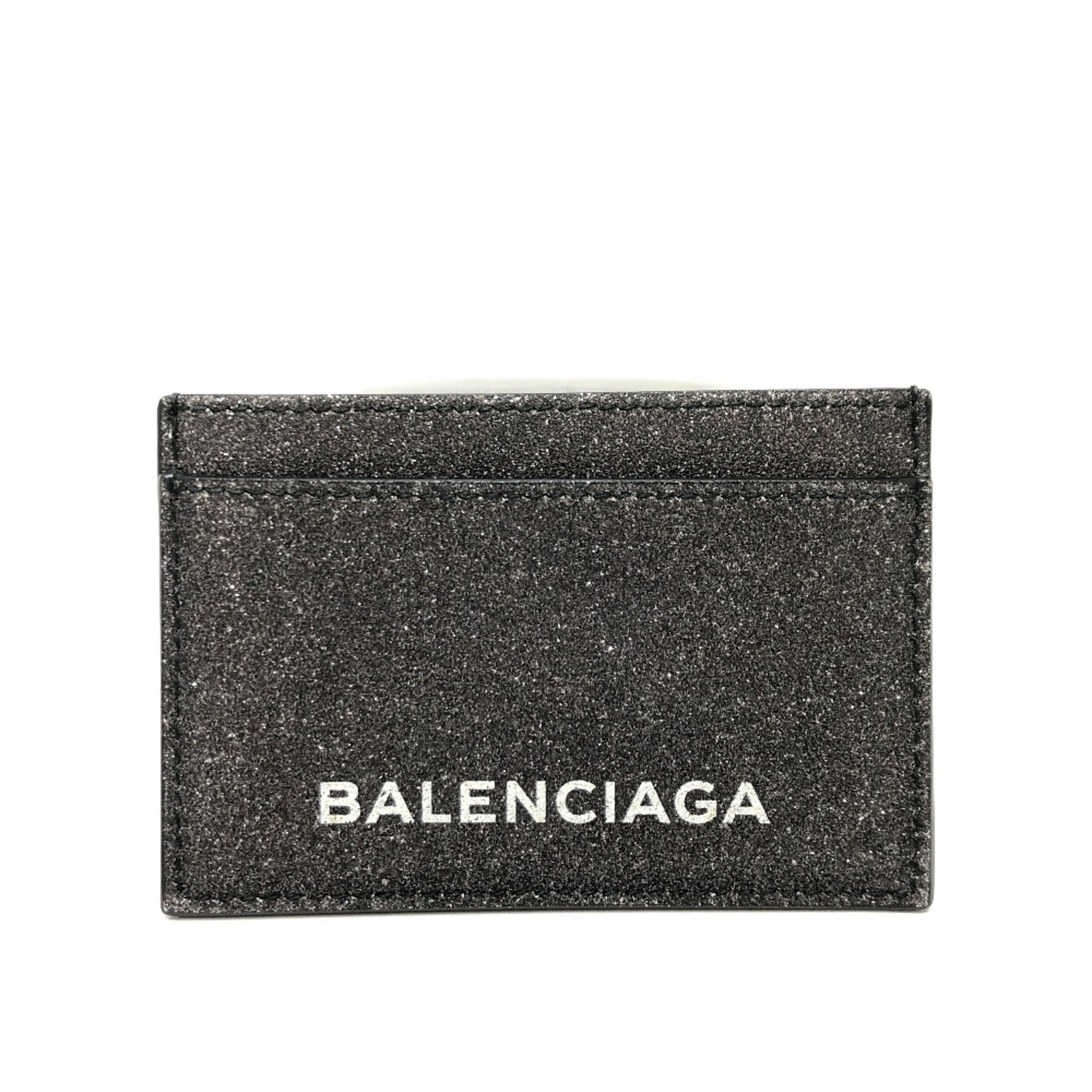 Balenciaga Logo glitter Card holder Business card holder Card Case gray Black