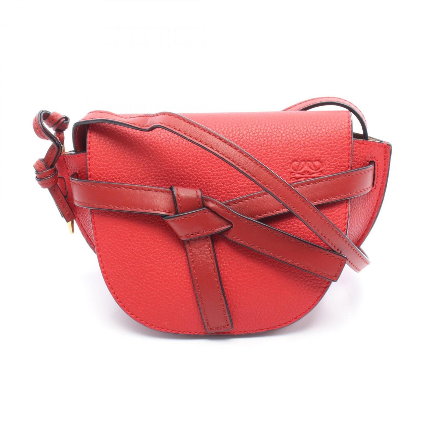 LOEWE Gate Bag Mini Shoulder Leather Red
