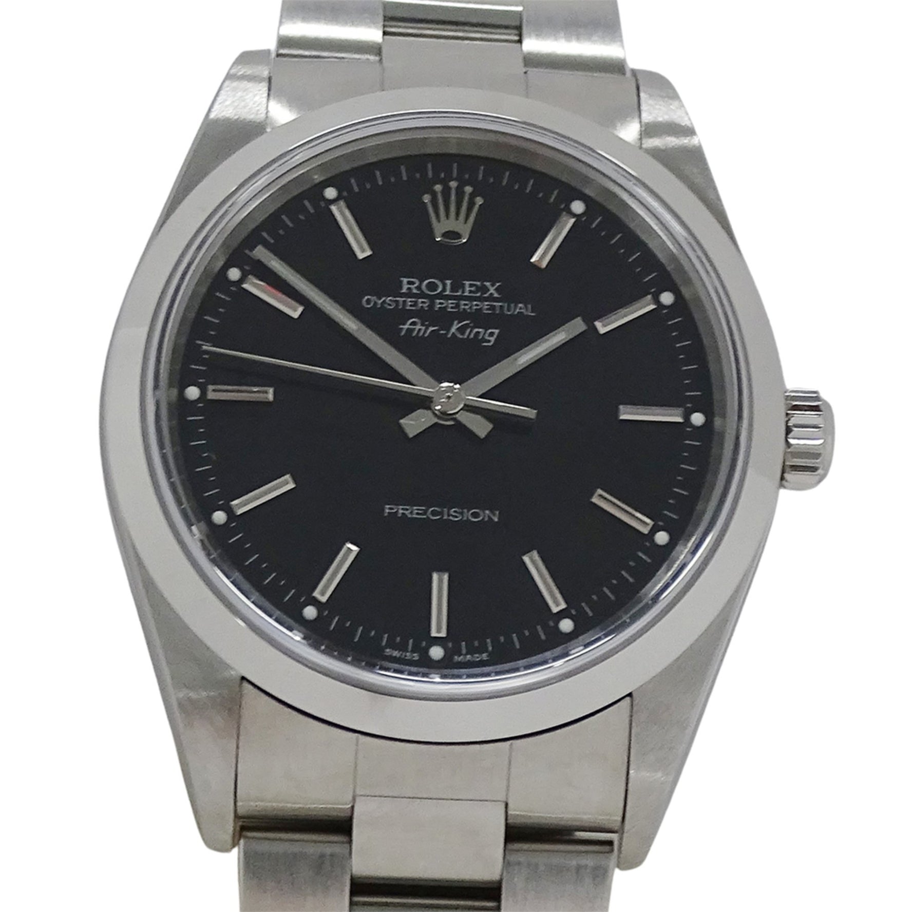 Rolex Air-King Y-number Automatic Watch, Stainless Steel, Silver/Black, Polished