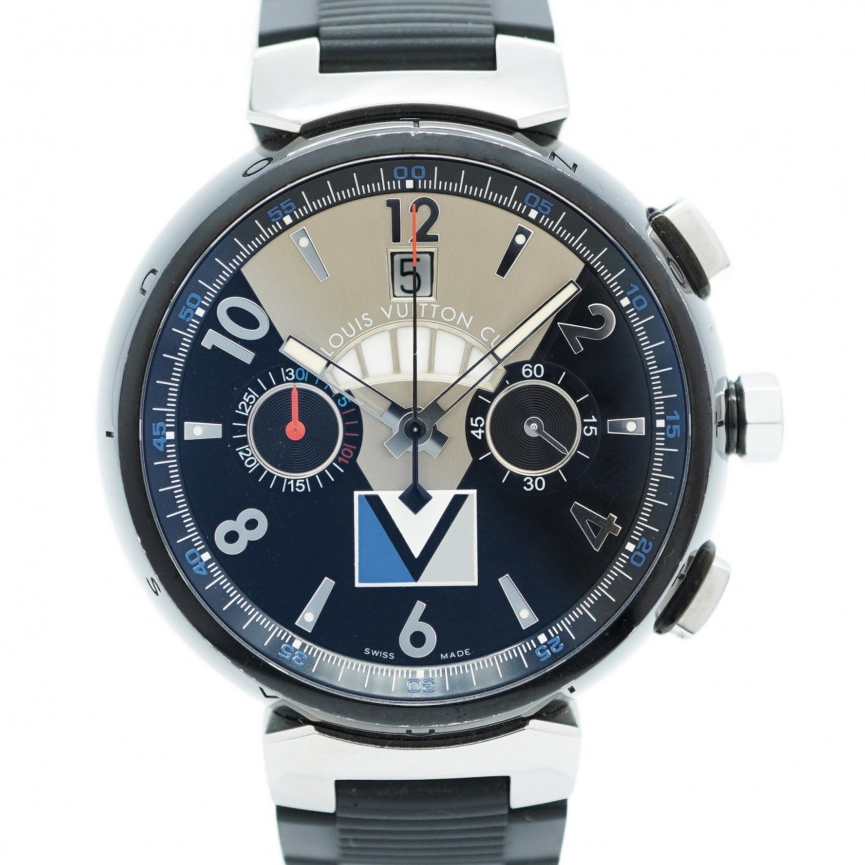 Louis Vuitton Tambour Regatta Q102G Black Dial Men's Watch
