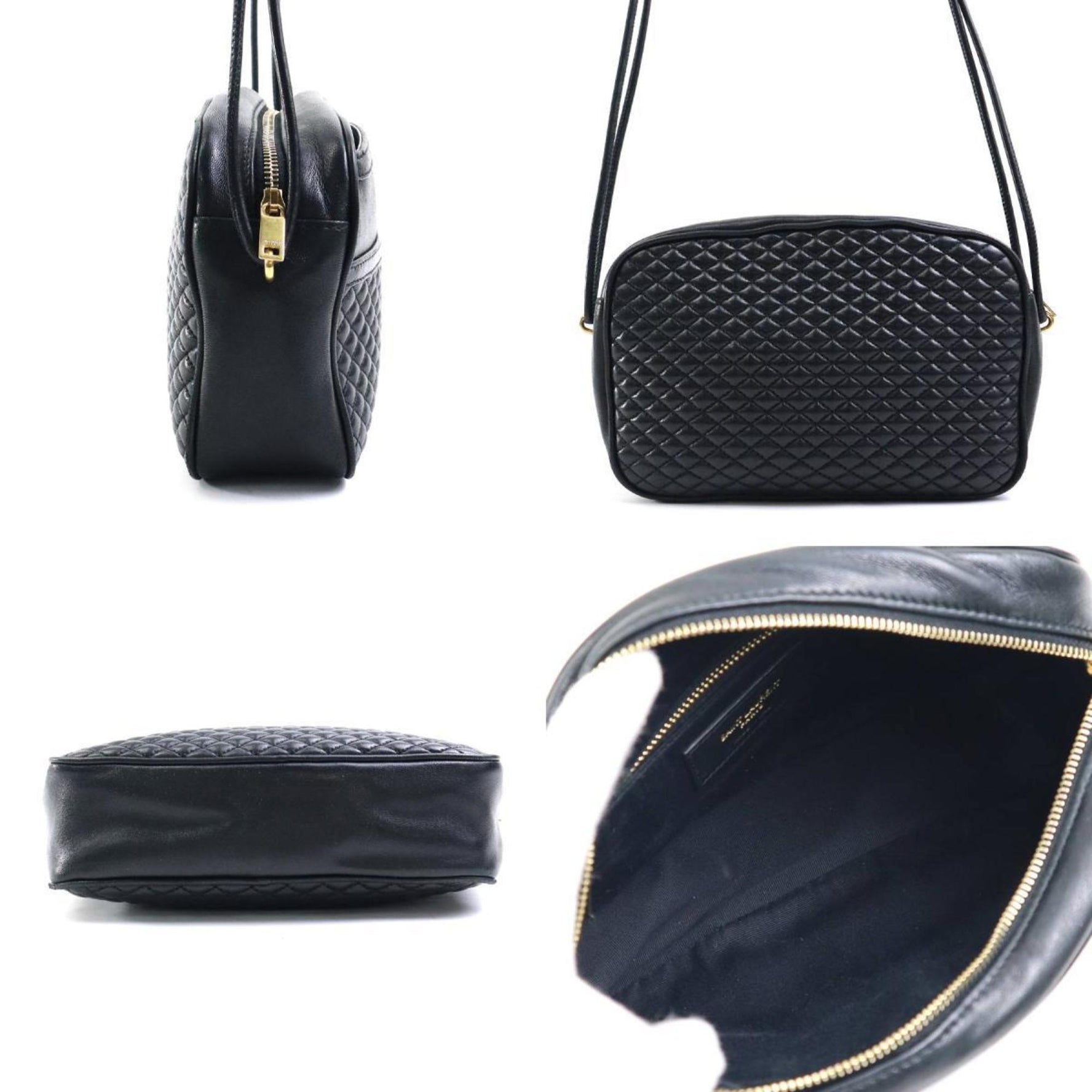 Saint Laurent SAINT LAURENT Crossbody Shoulder Bag Leather Black Women's