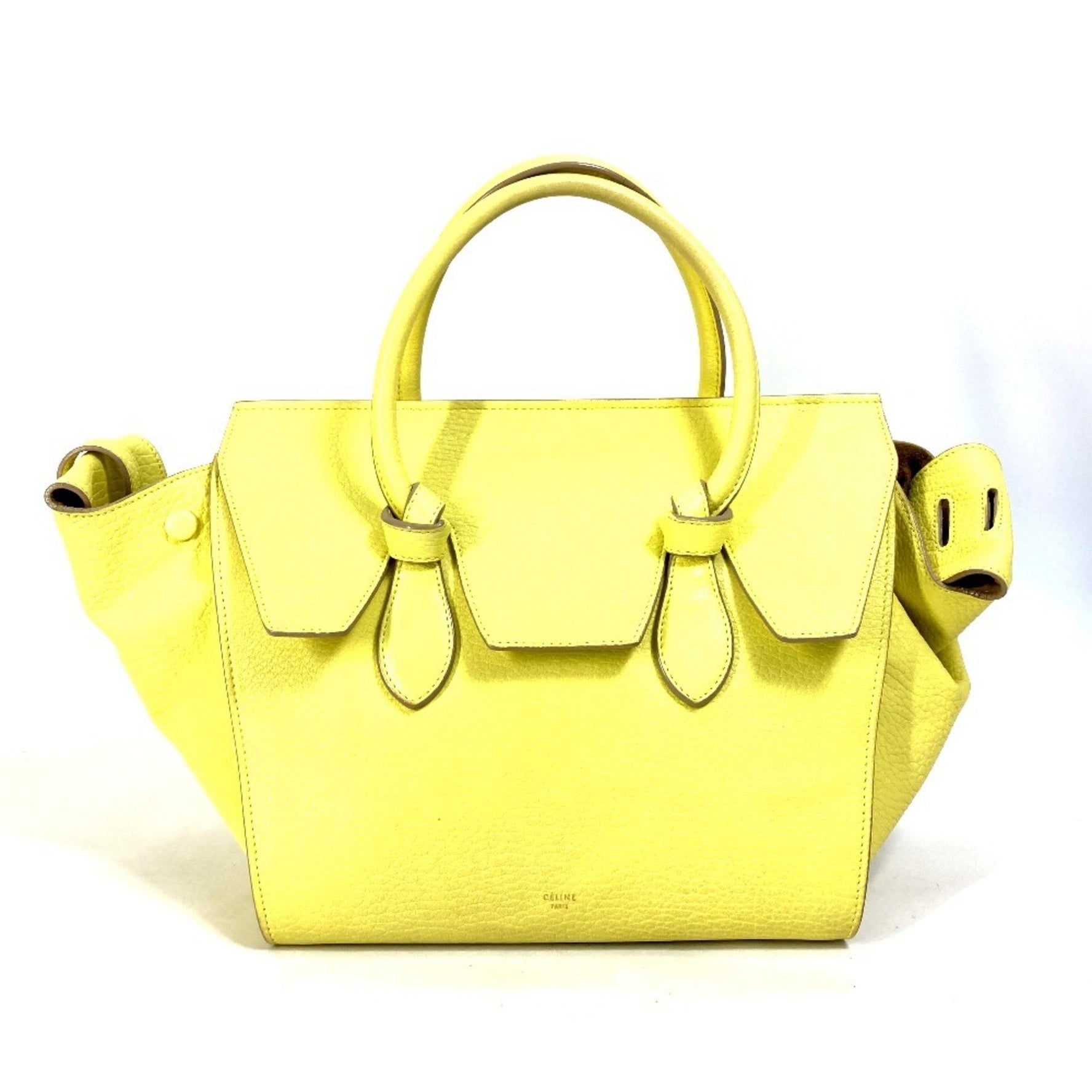 CELINE Tote Bag, Belt Tie Mini Handbag, Leather