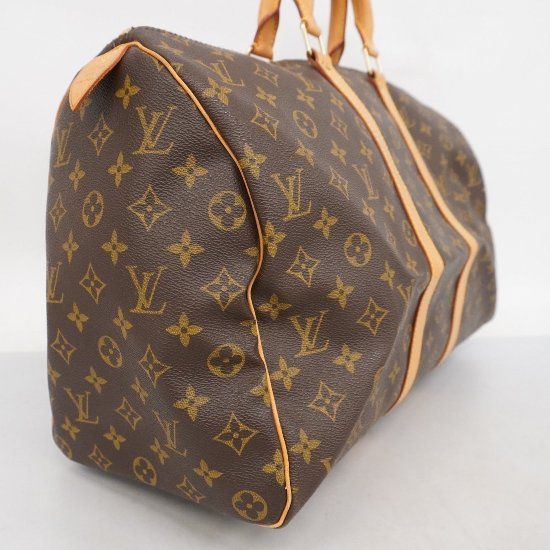 Louis Vuitton Monogram Keepall 45 Boston Bag M41428 Brown Men's and Women's