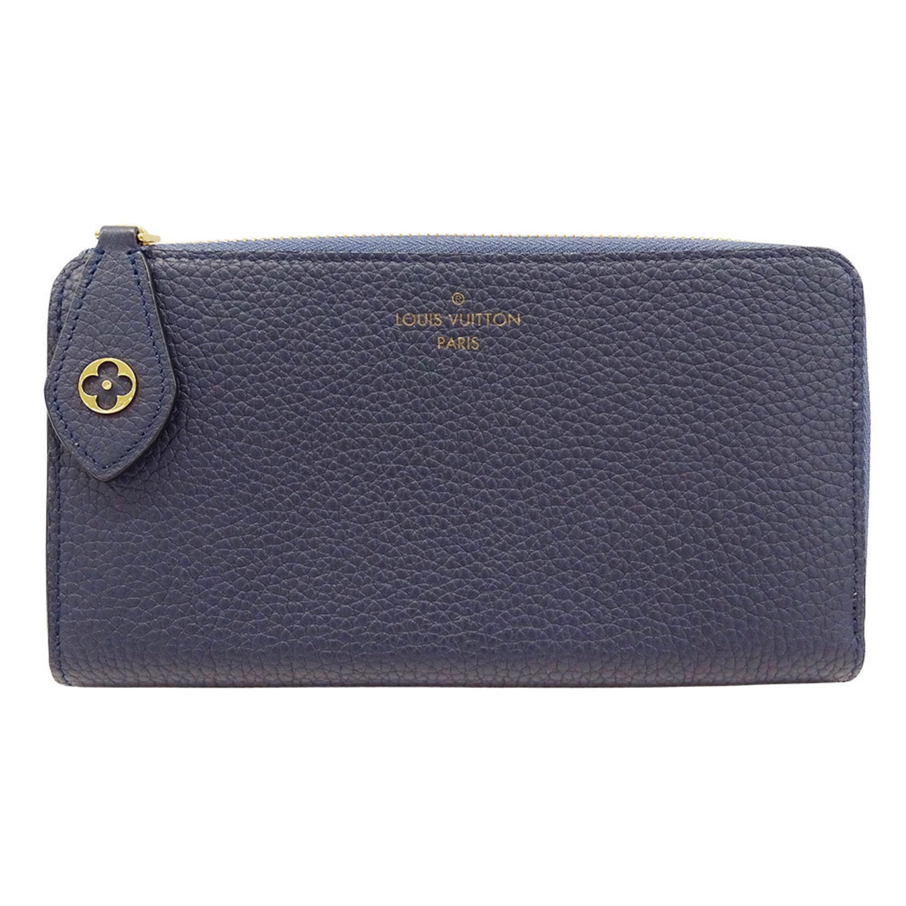 Louis Vuitton Long Wallet, Taurillon Leather, Comete Portefeuille, Blue Marine, Navy, L-Zip