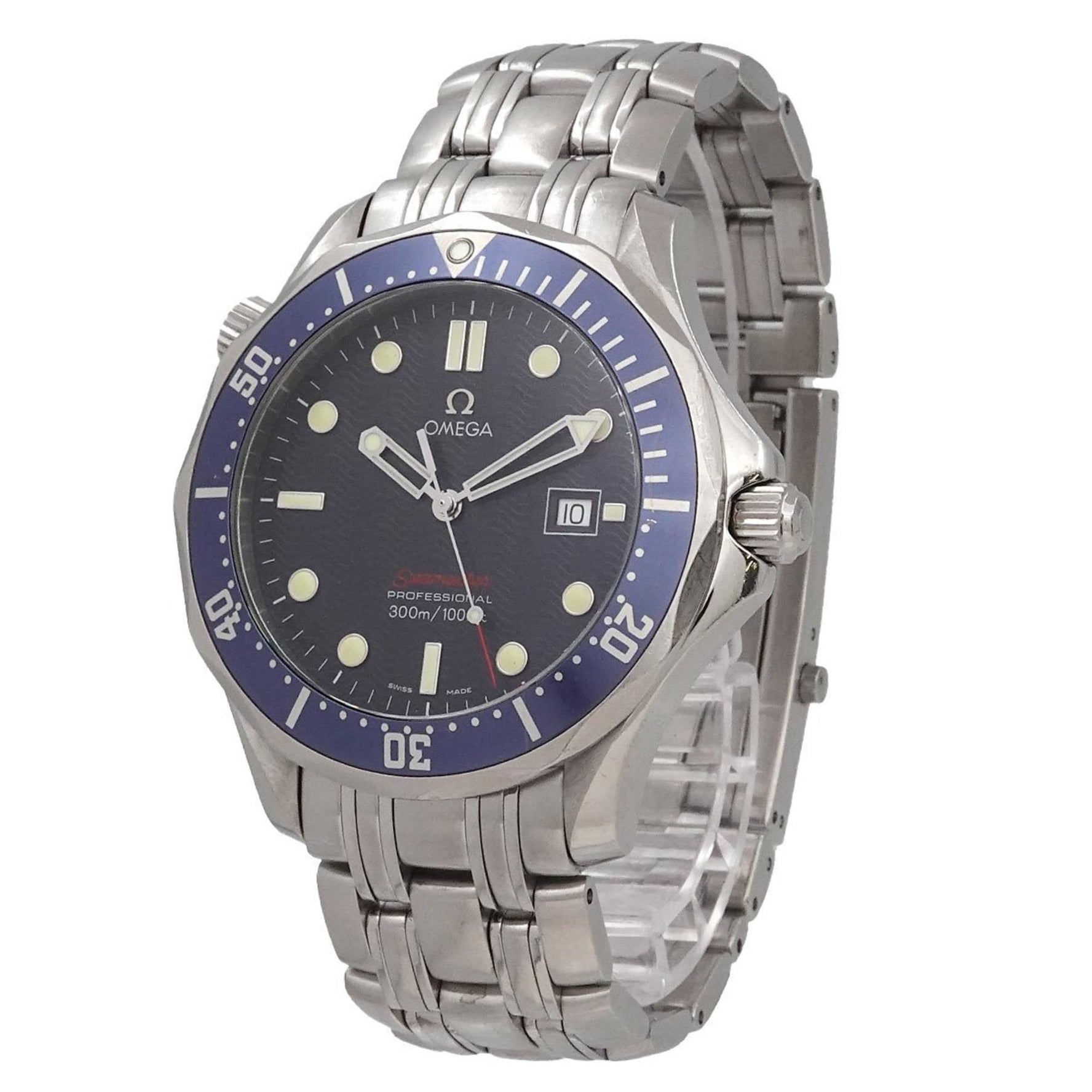OMEGA Seamaster Professional 300 2221 80 Men's Watch with Date, Blue Quartz