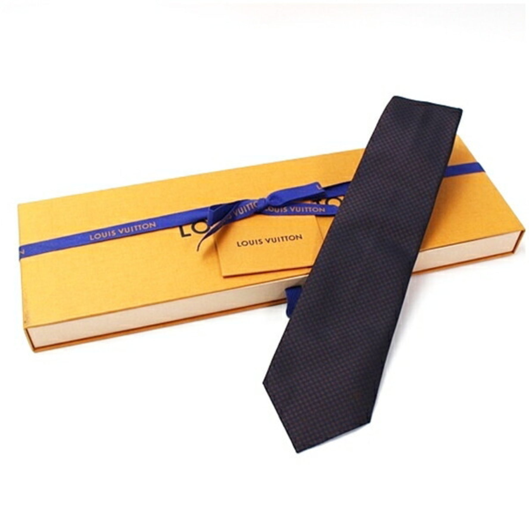 Louis Vuitton Silk Checkered Tie Slim Fit