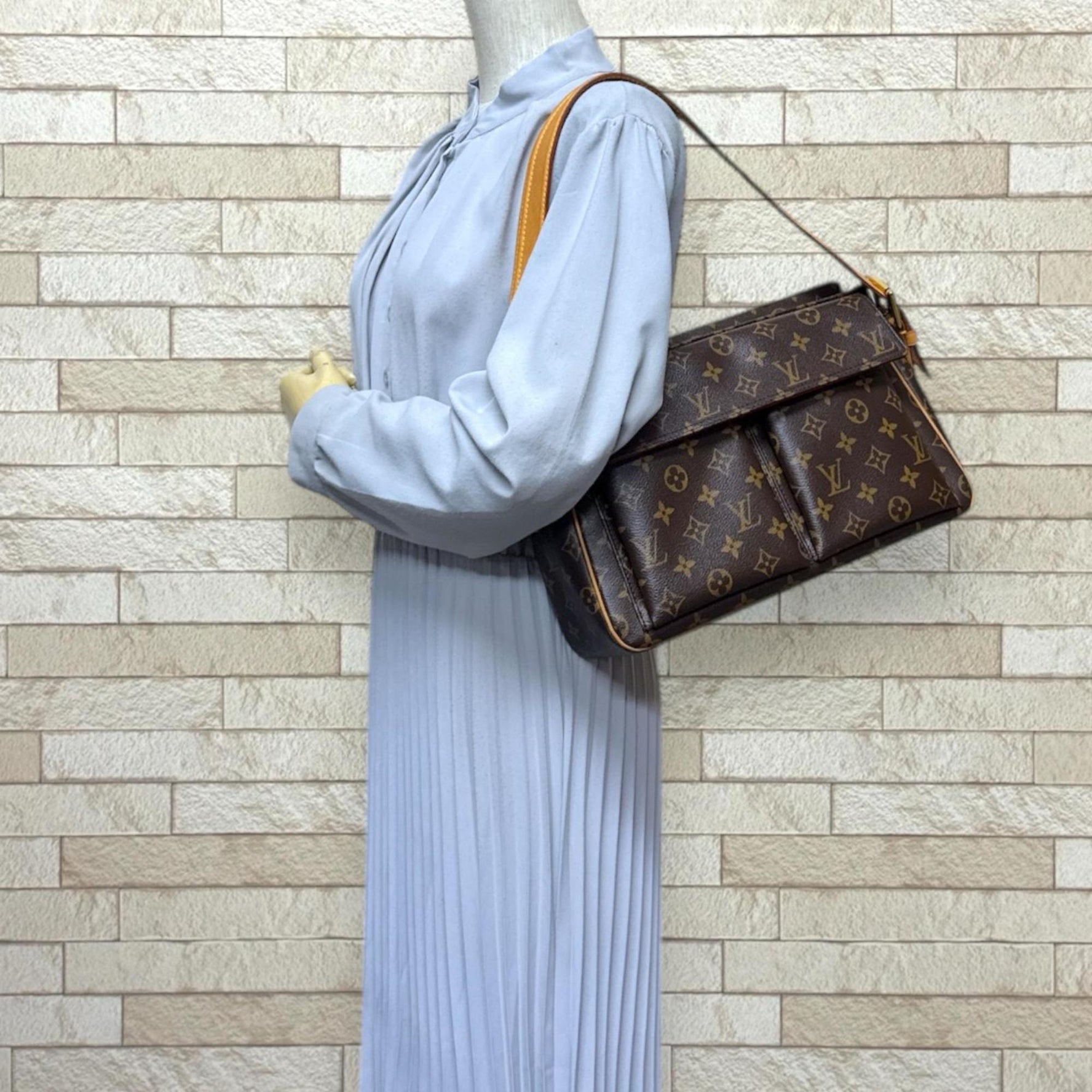 Louis Vuitton Viva Cite GM Monogram Shoulder Bag Canvas Brown LOUIS VUITTON