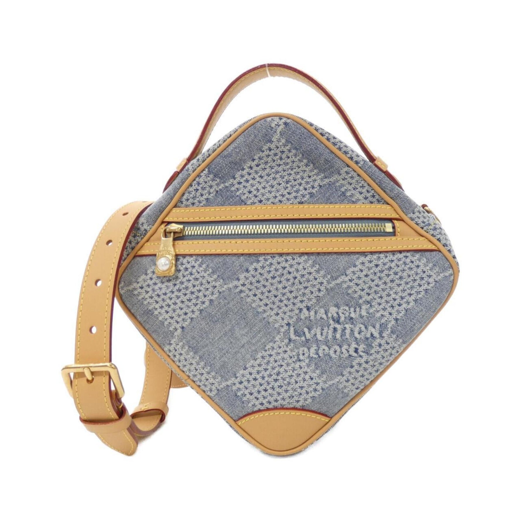 Louis Vuitton Damier Denim Chess Messenger Shoulder Bag