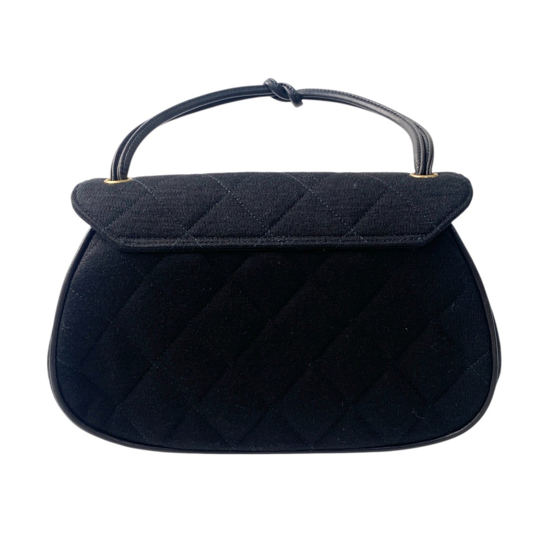 CHANEL Turnlock Jersey Cotton Handbag