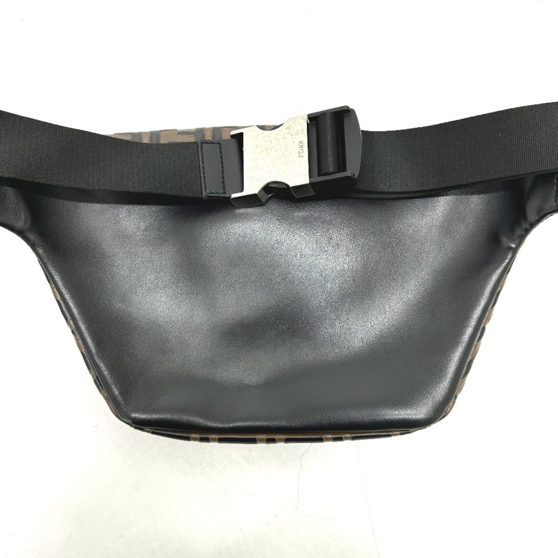 FENDI Zucca Leather Crossbody Bag/Shoulder Bag, Men's, Brown