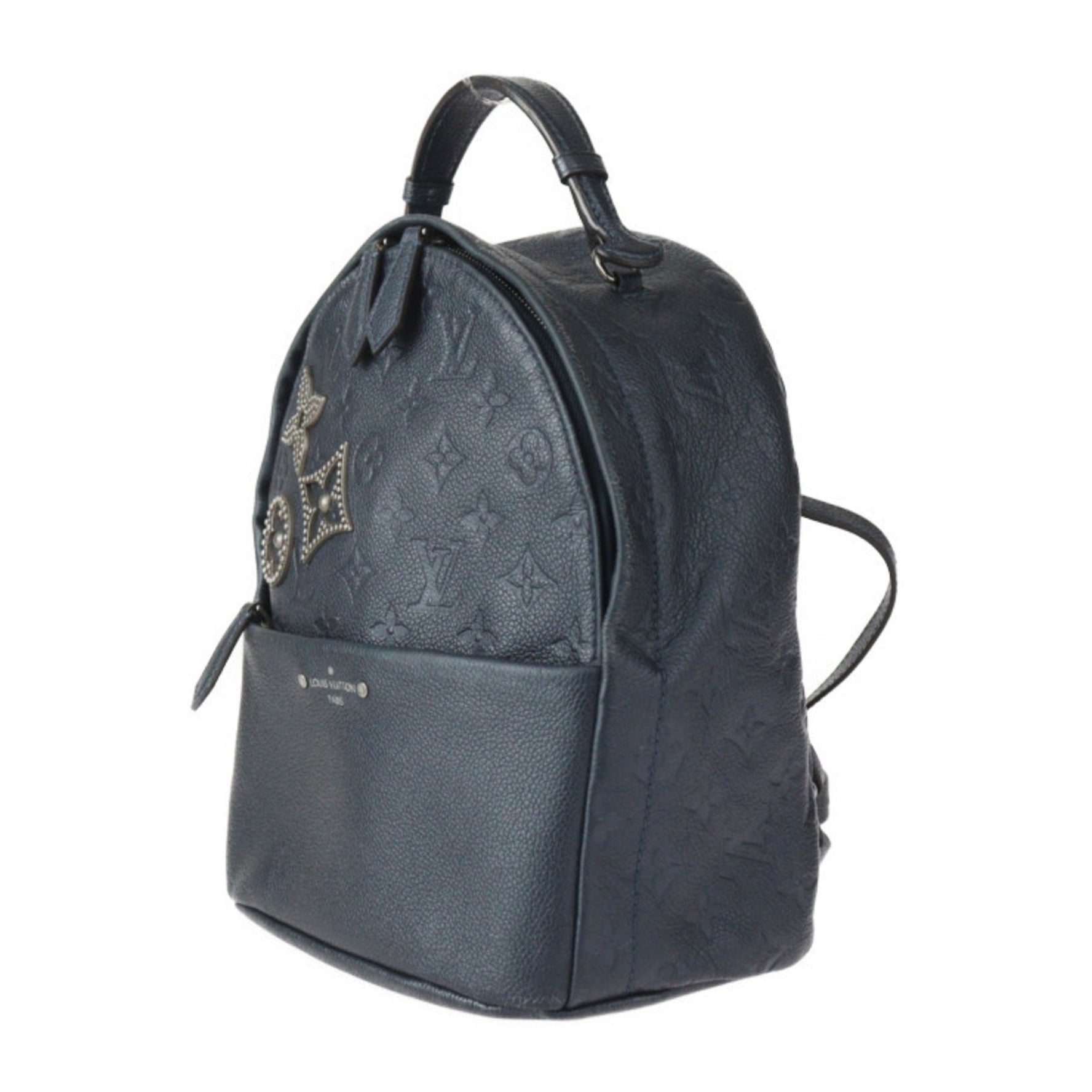 Louis Vuitton Sorbonne Flower Pin Monogram Empreinte Backpack/Daypack Leather Indigo Blue Backpack