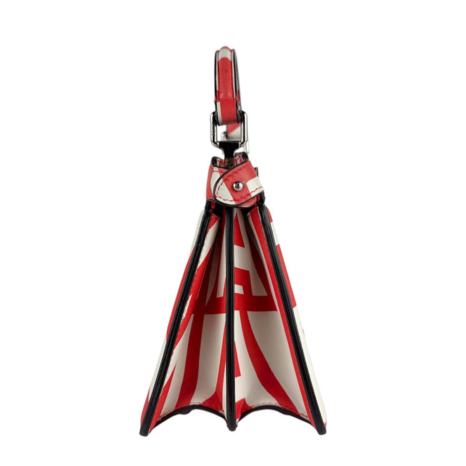 Fendi x MARC JACOBS Peekaboo I See U Petite Leather Handbag/Shoulder Bag, Red and White