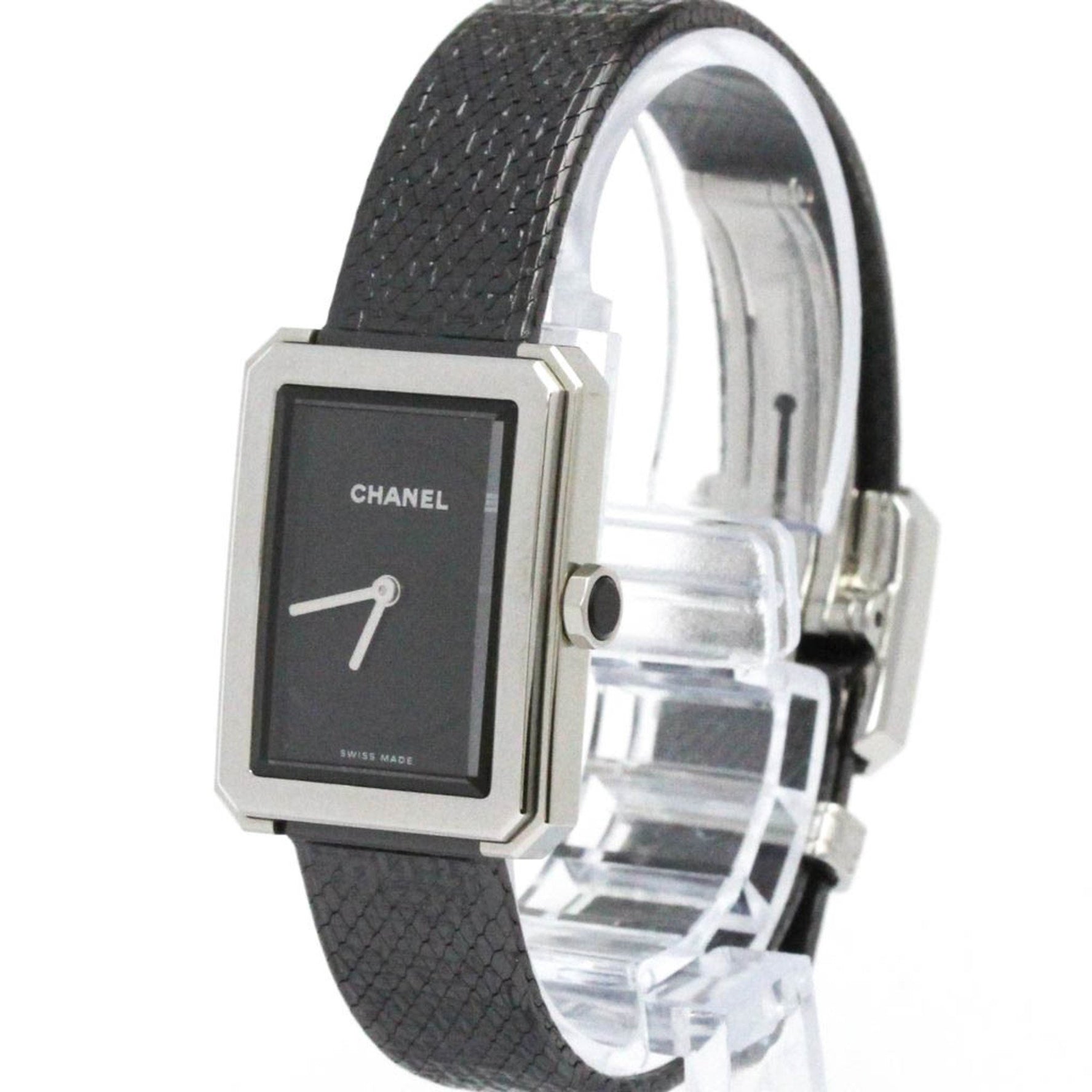 CHANEL Boy-Friend Steel Leather Quartz Ladies Watch (外装仕上げ済み)