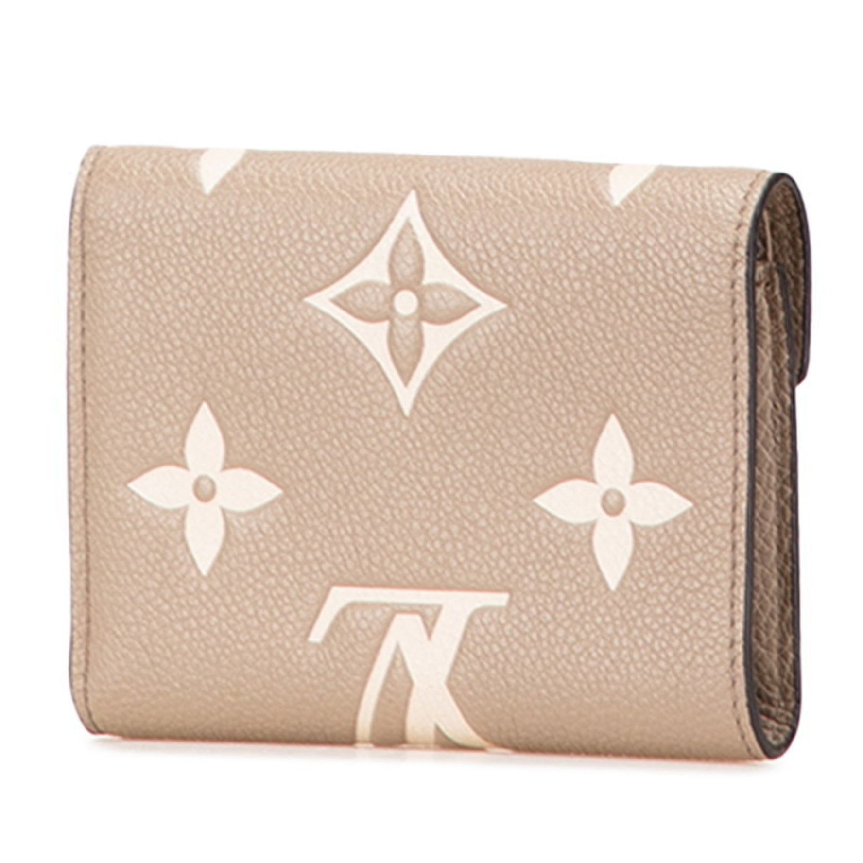 Louis Vuitton Monogram Empreinte Victorine Portefeuille Tri-fold Wallet Tourtrell Crème Beige Leather LOUIS VUITTON