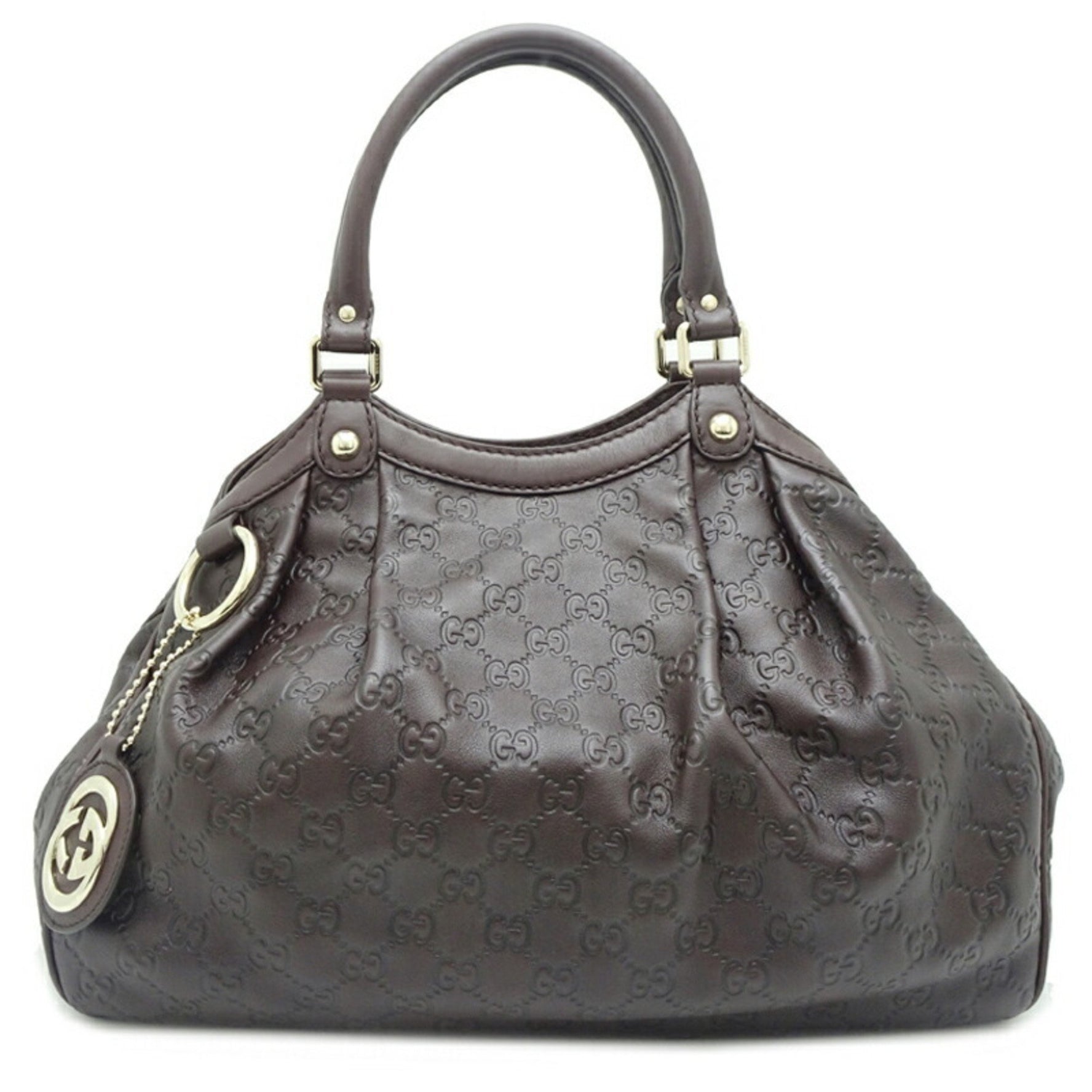 Gucci Sukey Handbag Guccissima Leather Dark Brown
