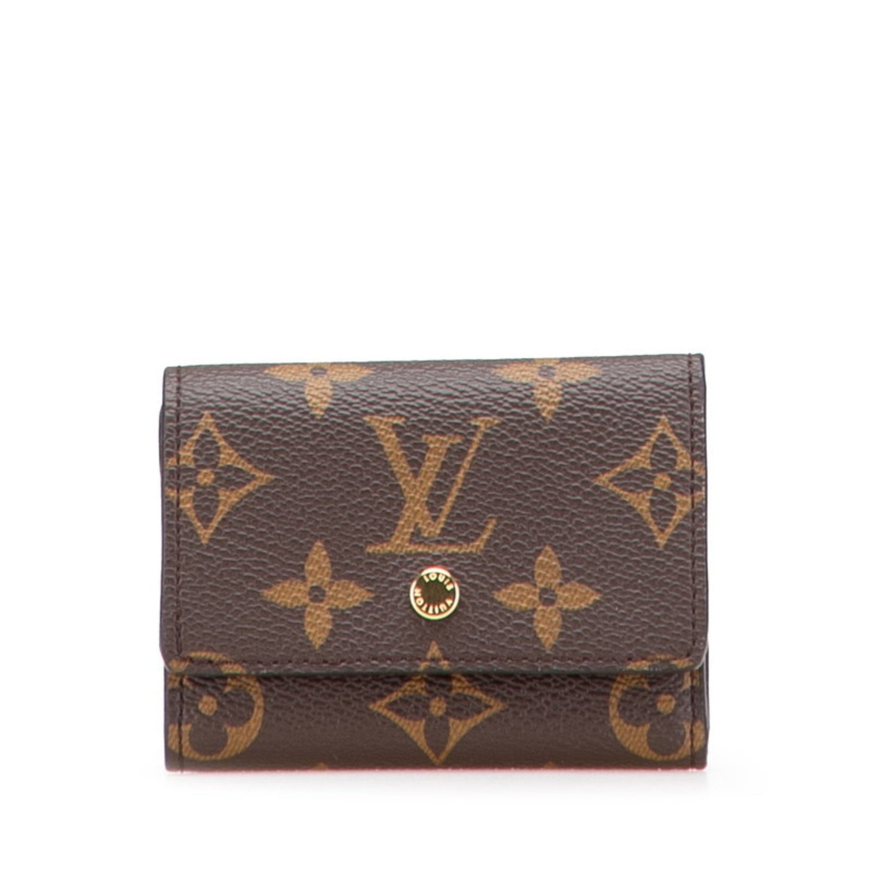 Louis Vuitton Monogram Portefeuille Micro Tri-fold Wallet Brown Leather LOUIS VUITTON