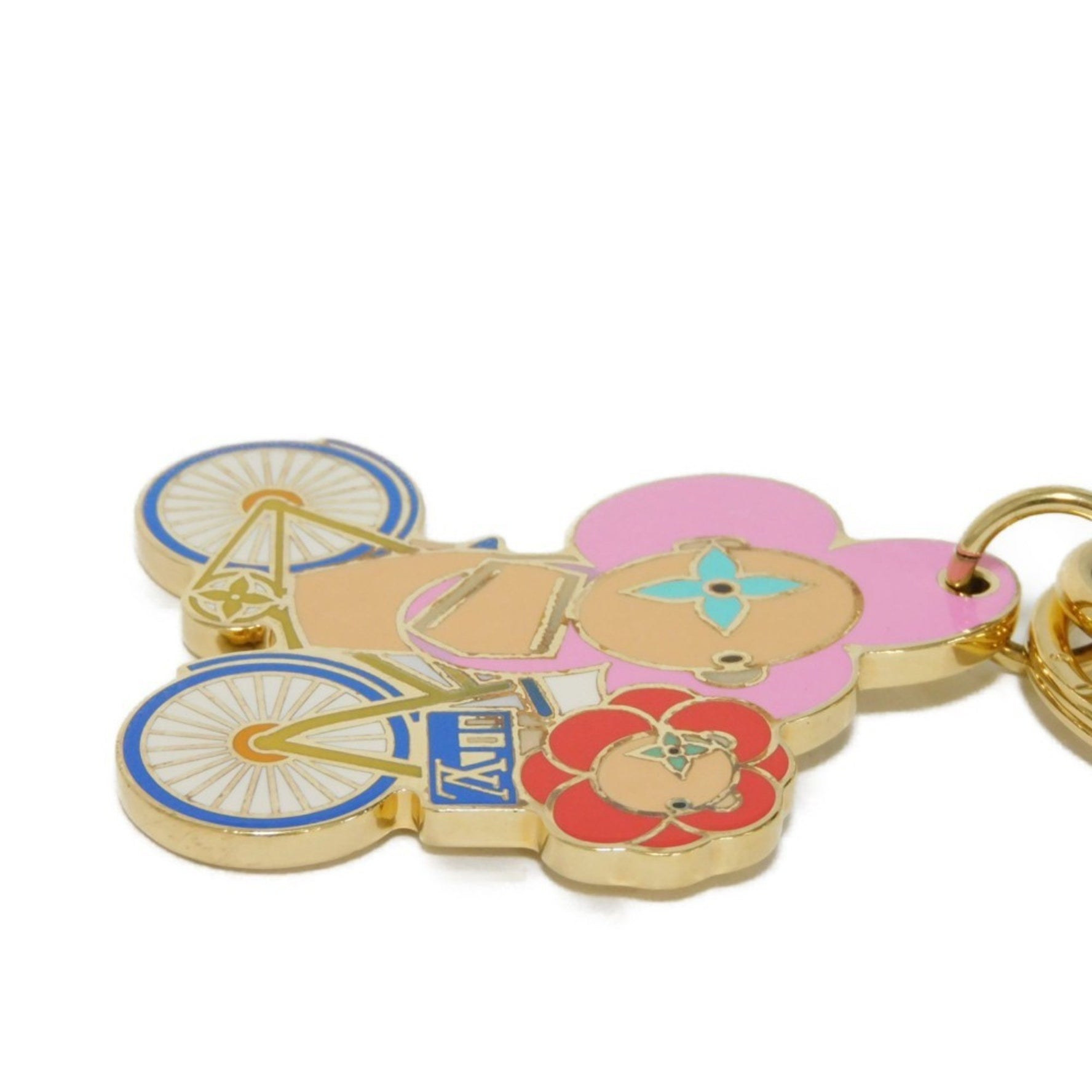 Louis Vuitton Keychain Vivienne Vero LV Bag Charm Monogram Flower Multicolor Men's