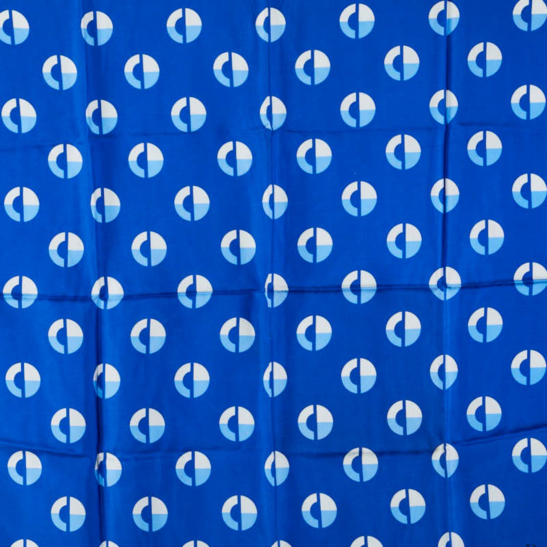 Christian Dior Dior logo scarf, blue and white silk