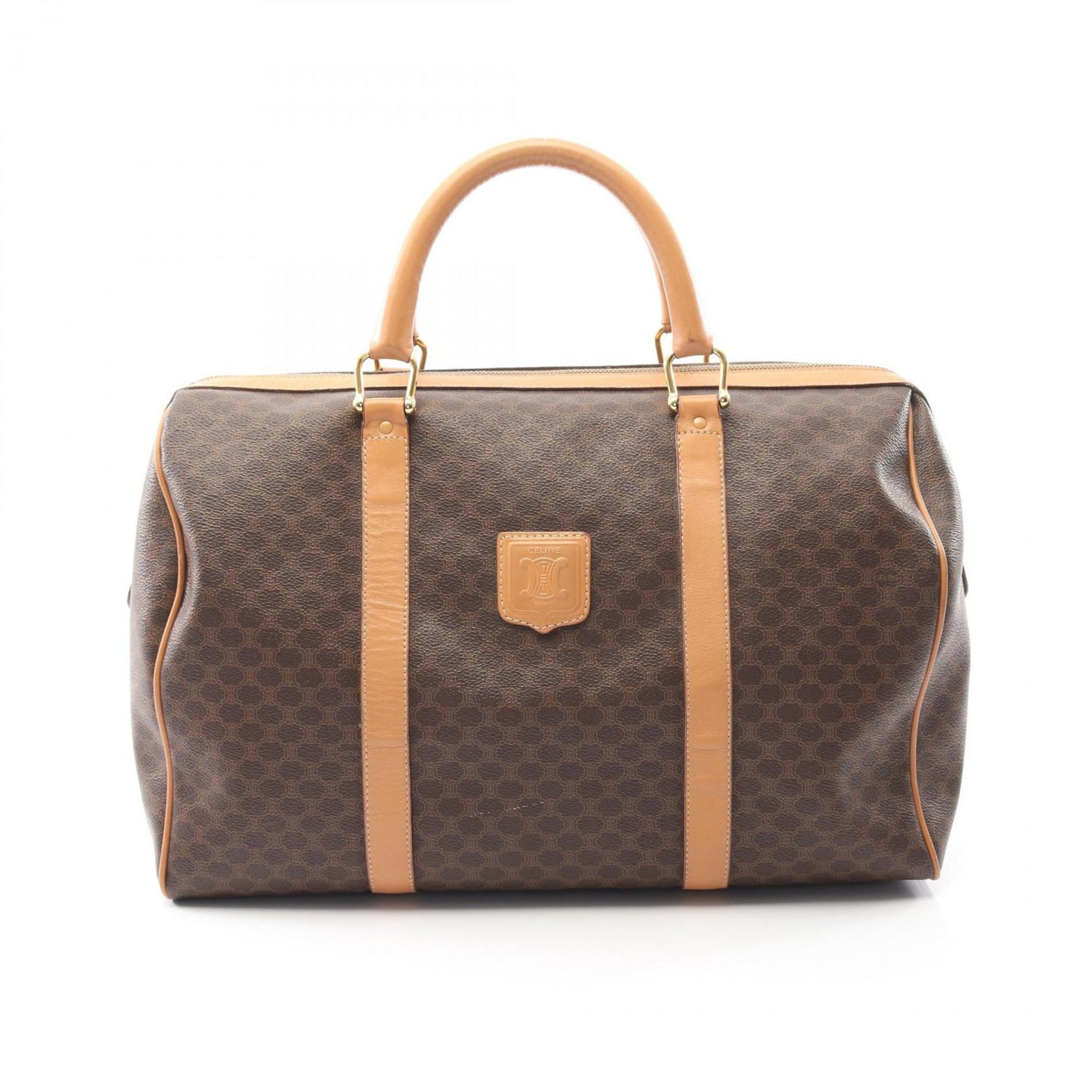 Celine Macadam Boston Bag, Coated Canvas and Leather
