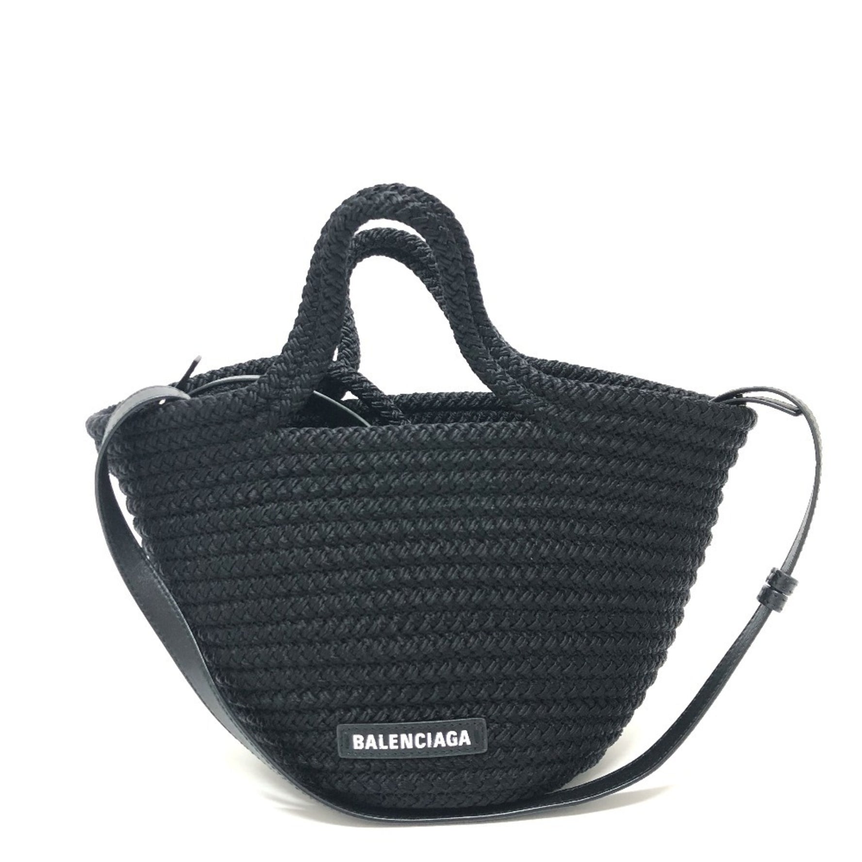 BALENCIAGA Shoulder Bag, Crossbody Ibiza Small Basket 2WAY Nylon, Lambskin, Women's, Black