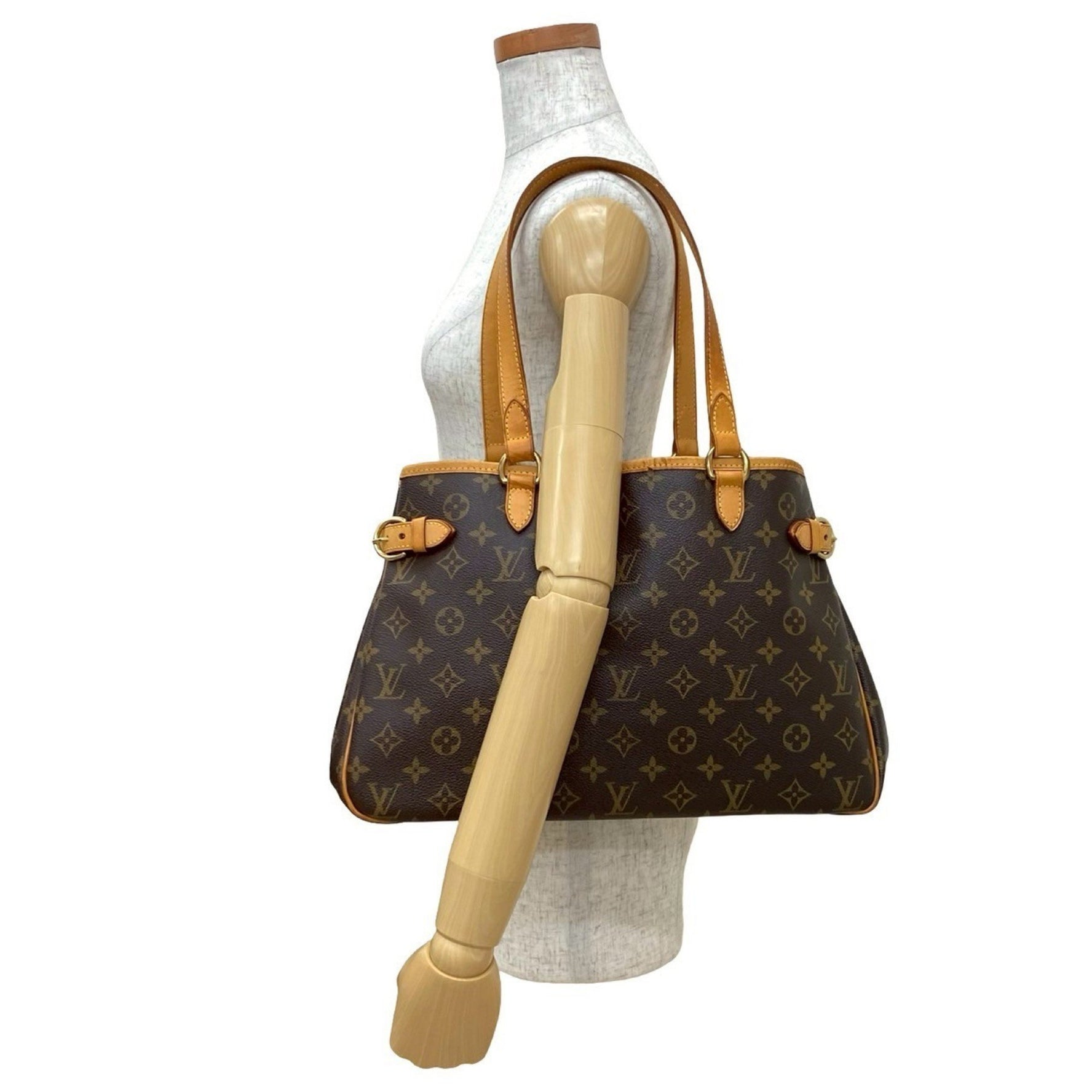 LOUIS VUITTON Batignolles Horizontal Monogram Leather Tote Bag/Semi-Shoulder Bag