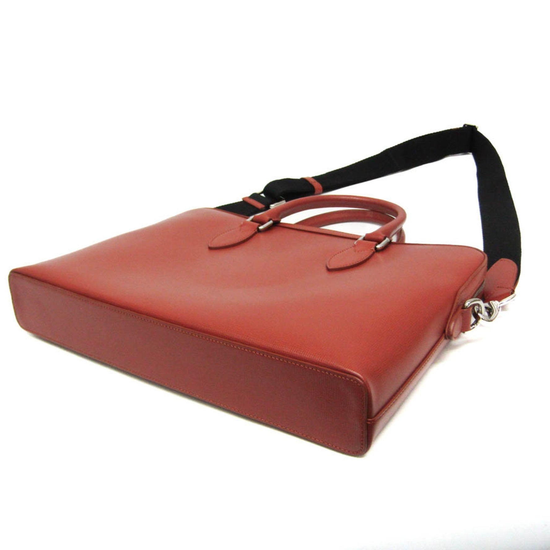 Burberry Business Bag Men,Women Leather Briefcase,Shoulder Bag Red Brown