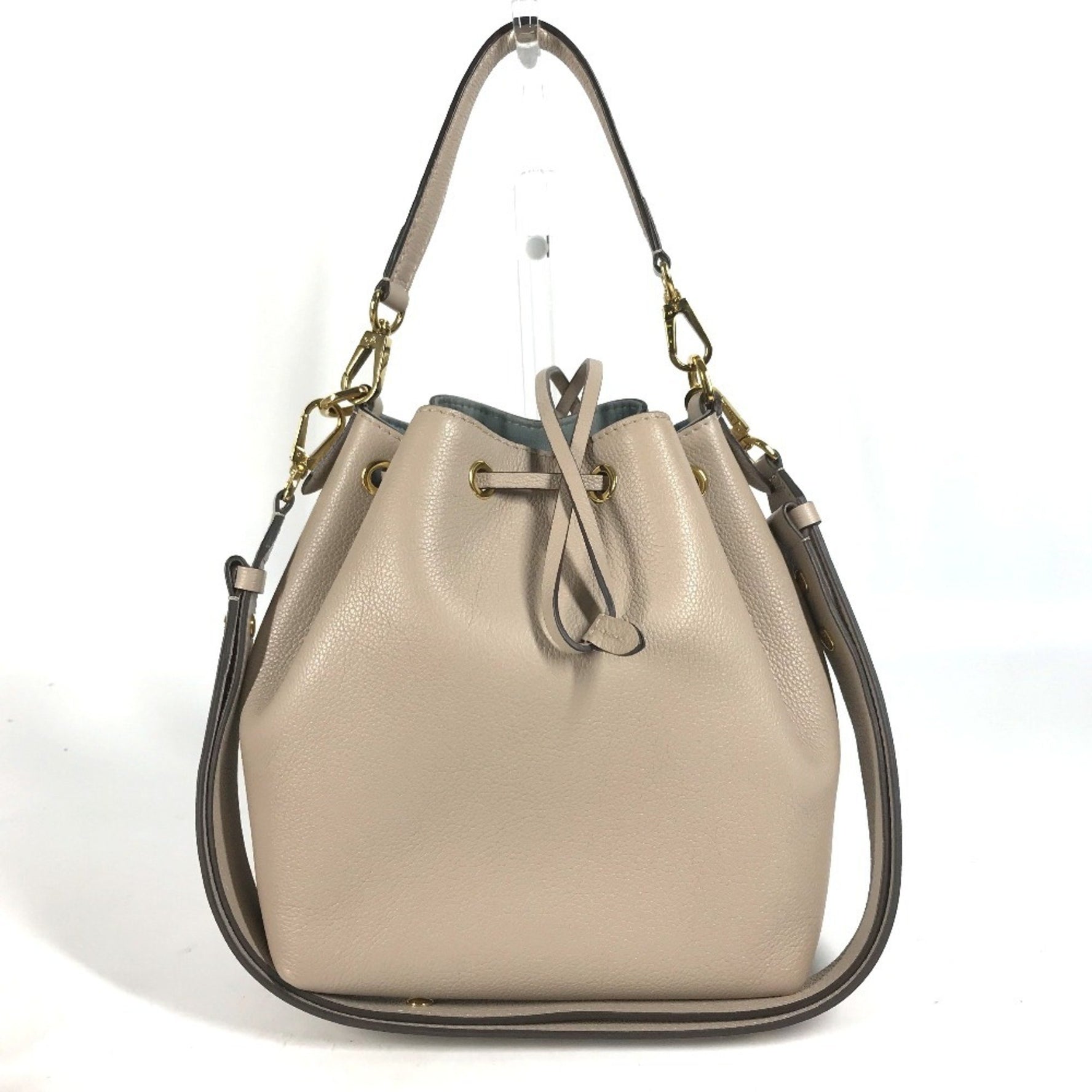 LOUIS VUITTON M57688 Lockme Bucket NV Handbag, 2-Way Drawstring Shoulder Bag, Leather, Women's, Sand Beige